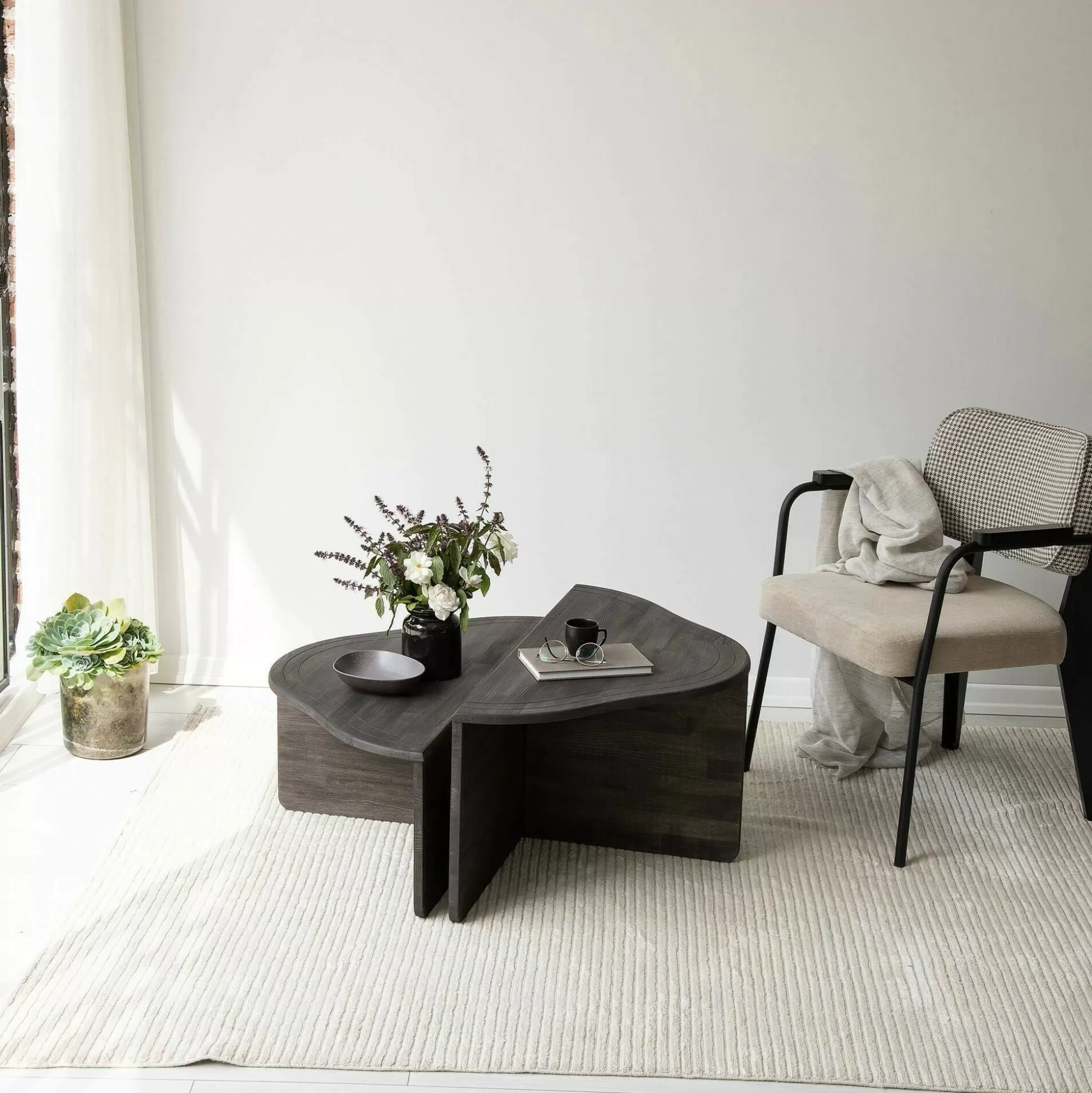 Dmora Tavolini Da Salotto<Tavolino da salotto Emiri, 90x90h40 cm,