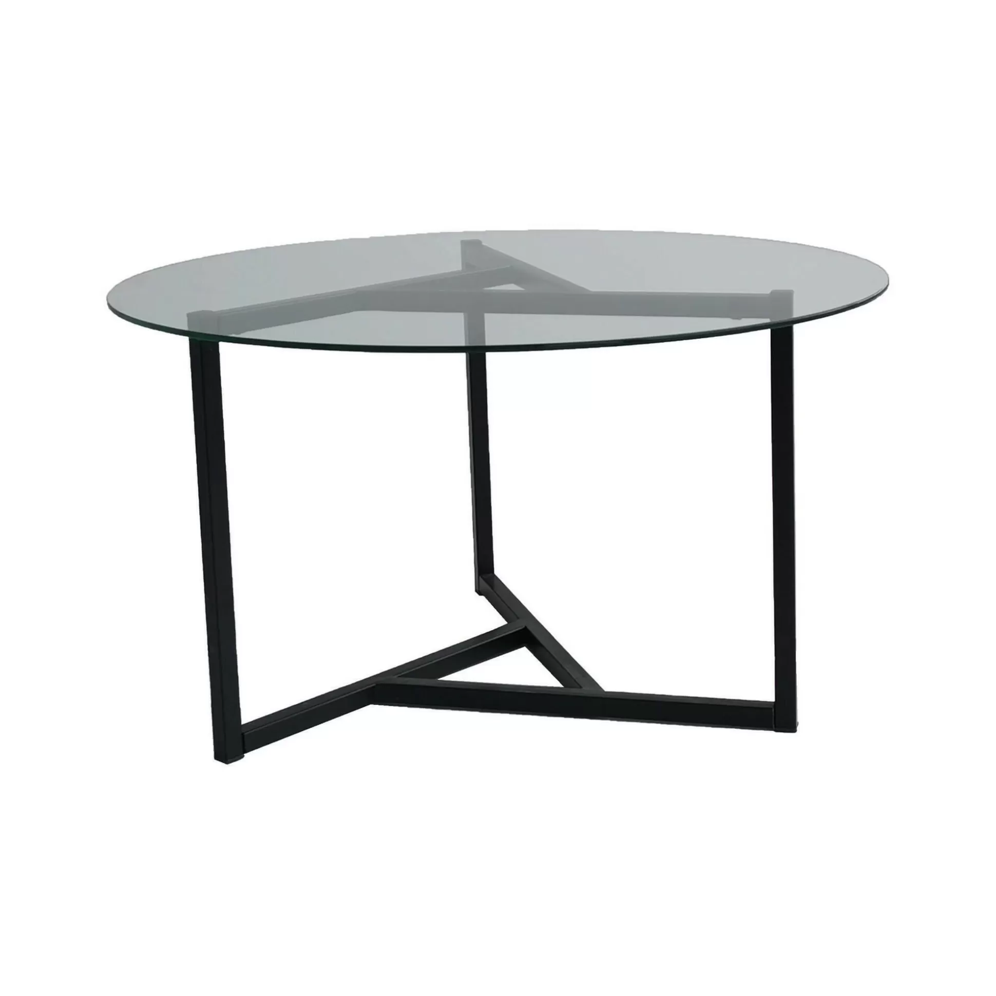 Dmora Tavolini Da Salotto<Tavolino da salotto Esperia, 75x75h42 cm, Nero e Trasparente