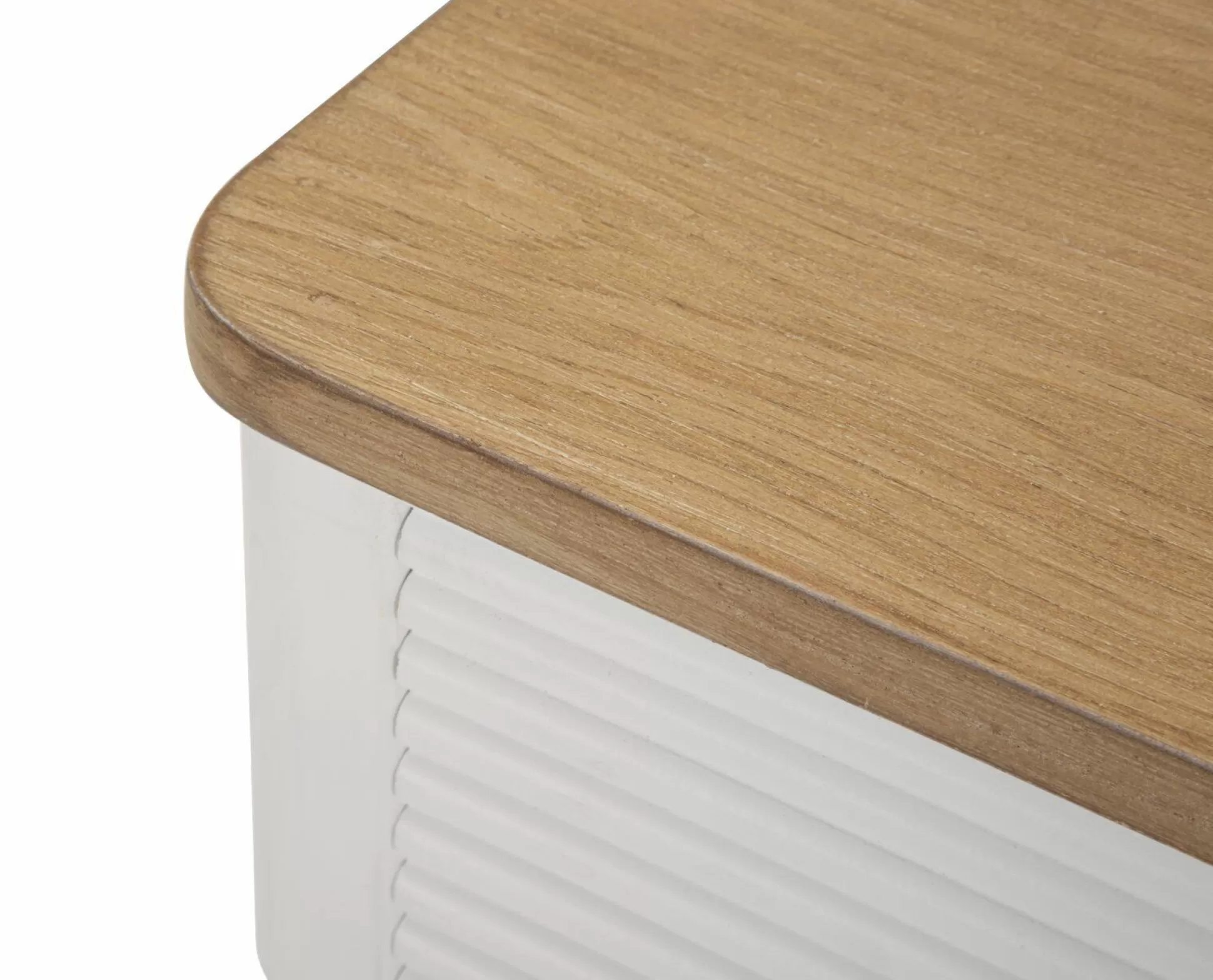 Dmora Tavolini Da Salotto<Tavolino da salotto Fridal, 45x32 h62 cm, Bianco e Marrone