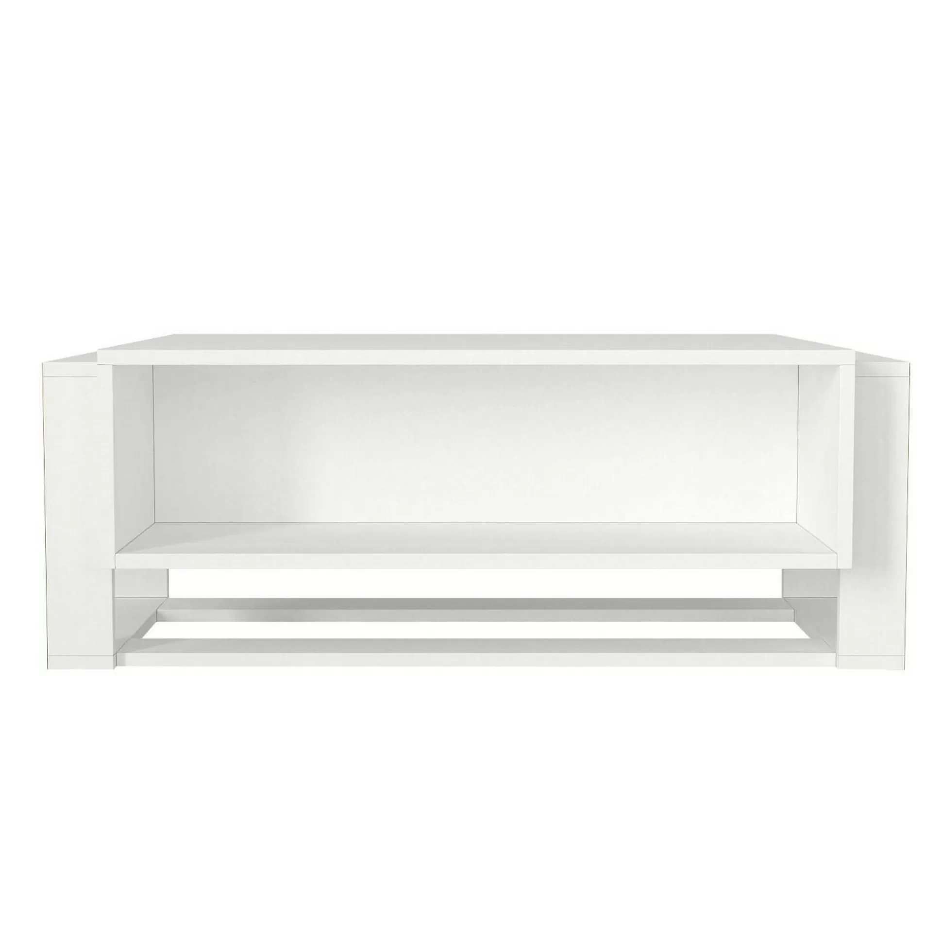 Dmora Tavolini Da Salotto<Tavolino da salotto Gigliola, 106x60h40 cm, Bianco e Oro