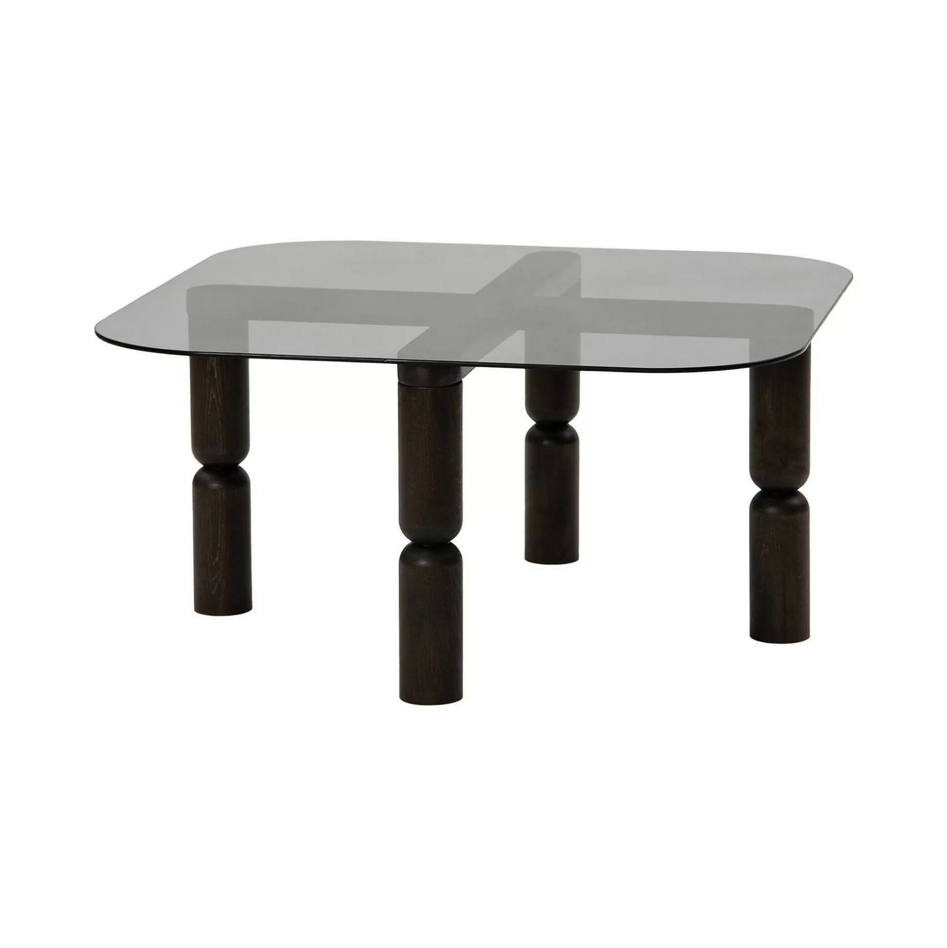 Dmora Tavolini Da Salotto<Tavolino da salotto Gran, 80x80h40 cm, Antracite e Fumè