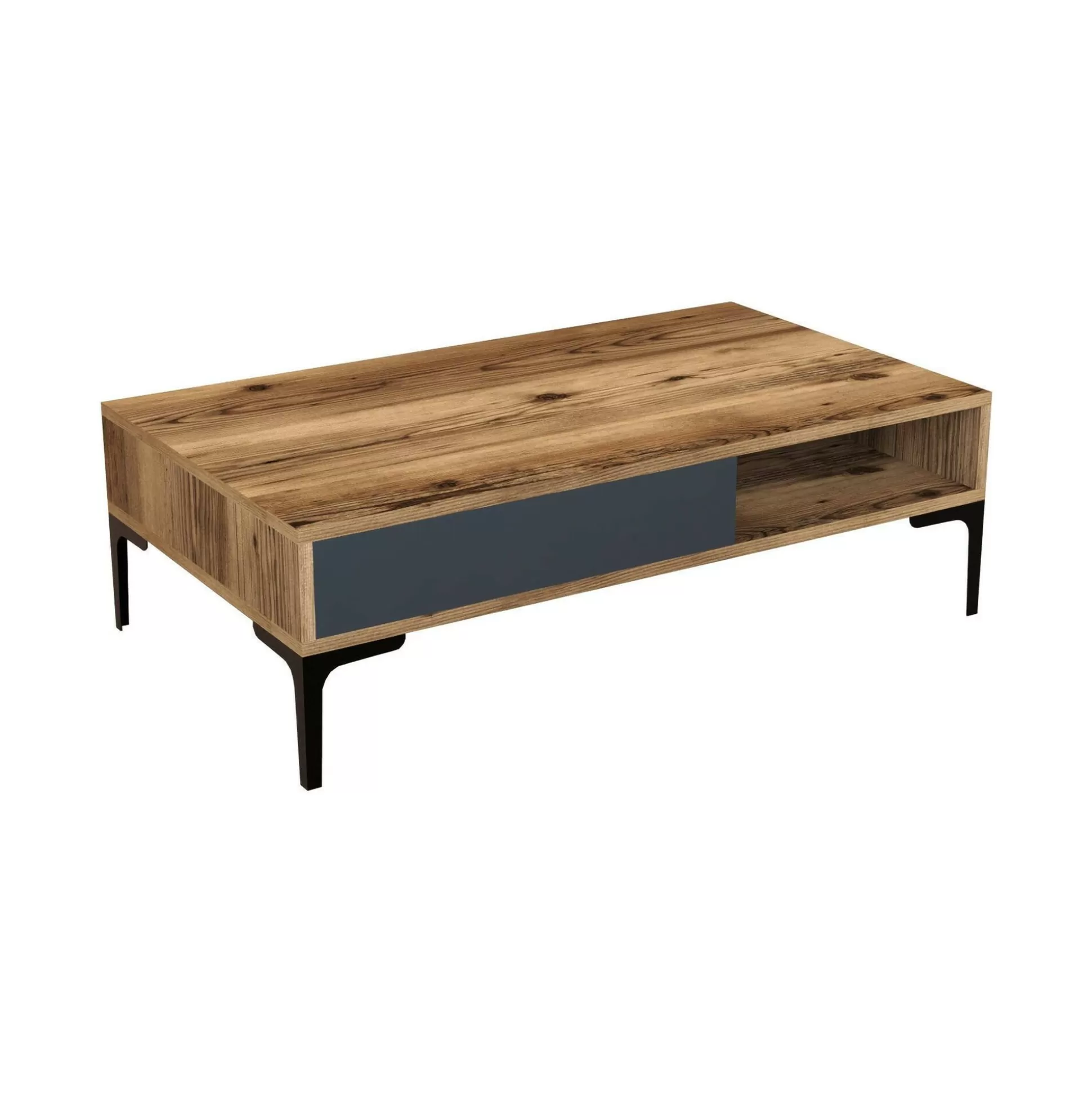 Dmora Tavolini Da Salotto<Tavolino da salotto Gru, 105x60h33 cm, Noce e Antracite