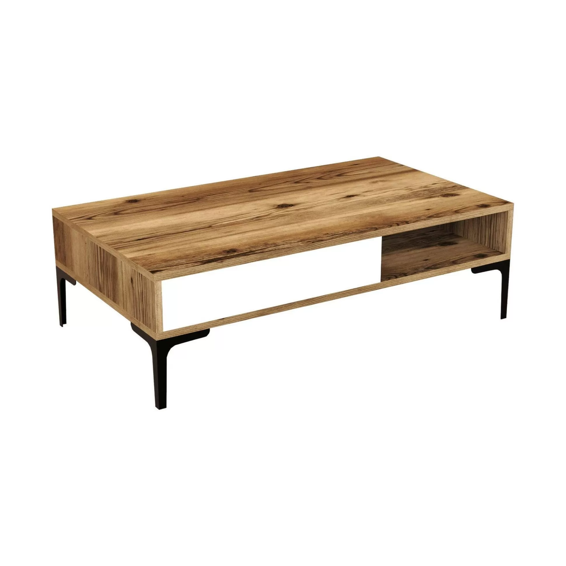 Dmora Tavolini Da Salotto<Tavolino da salotto Gru, 105x60h33 cm, Noce e Bianco
