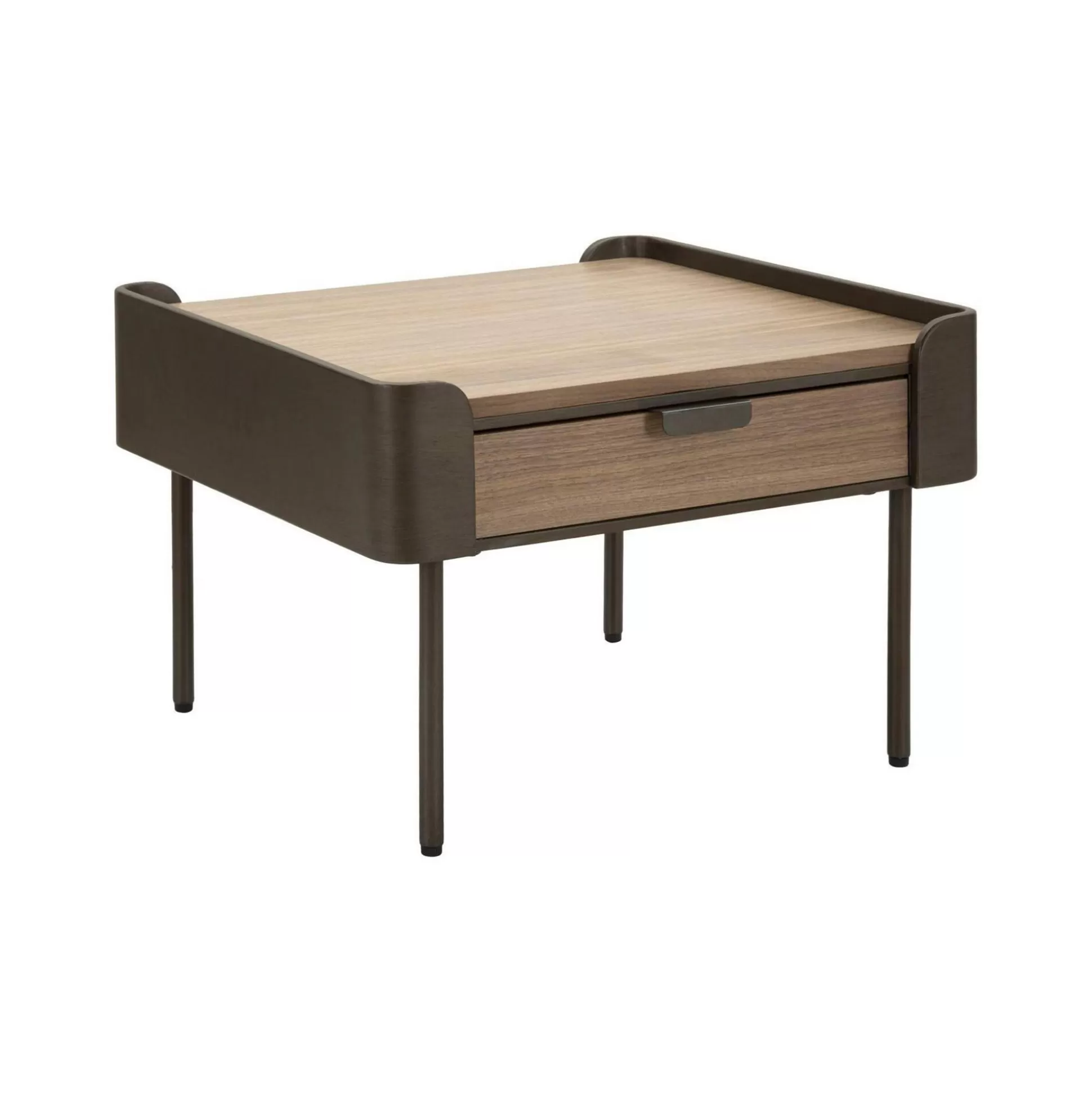 Dmora Tavolini Da Salotto<Tavolino da salotto Icona, 60x60 h41 cm, Grigio e Marrone