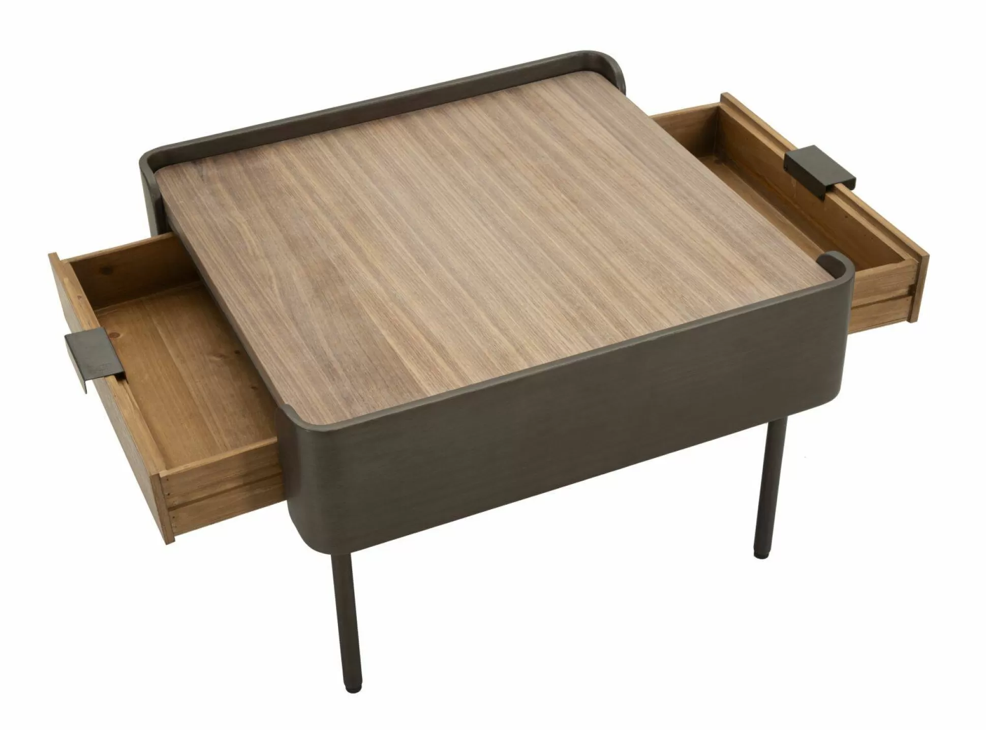 Dmora Tavolini Da Salotto<Tavolino da salotto Icona, 60x60 h41 cm, Grigio e Marrone