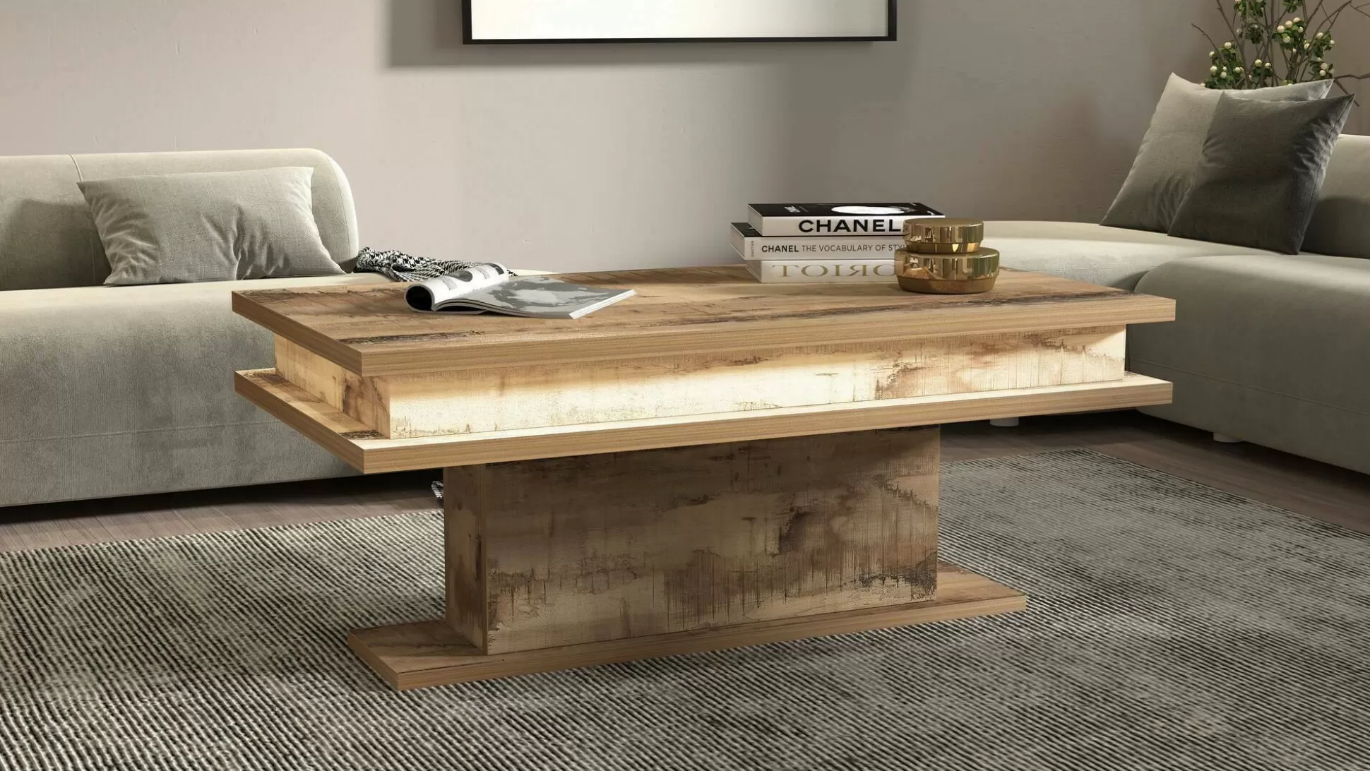 Dmora Tavolini Da Salotto<Tavolino da salotto Iside, 100x55h42 cm,