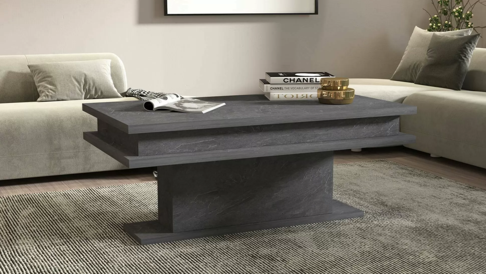 Dmora Tavolini Da Salotto<Tavolino da salotto Iside, 100x55h42 cm,