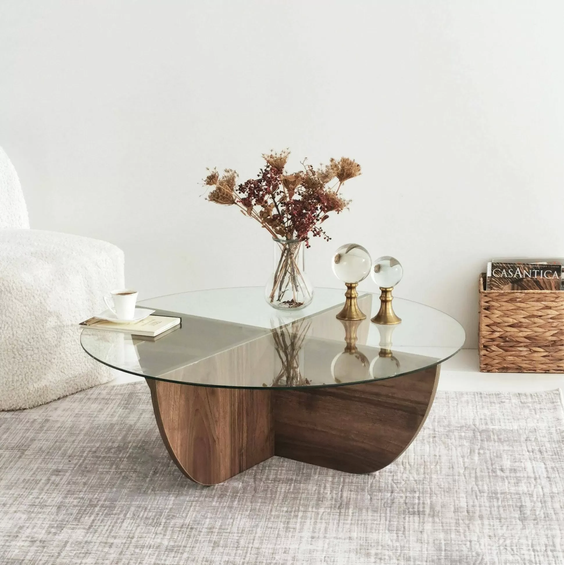 Dmora Tavolini Da Salotto<Tavolino da salotto Jolanda, 90x90h30 cm,