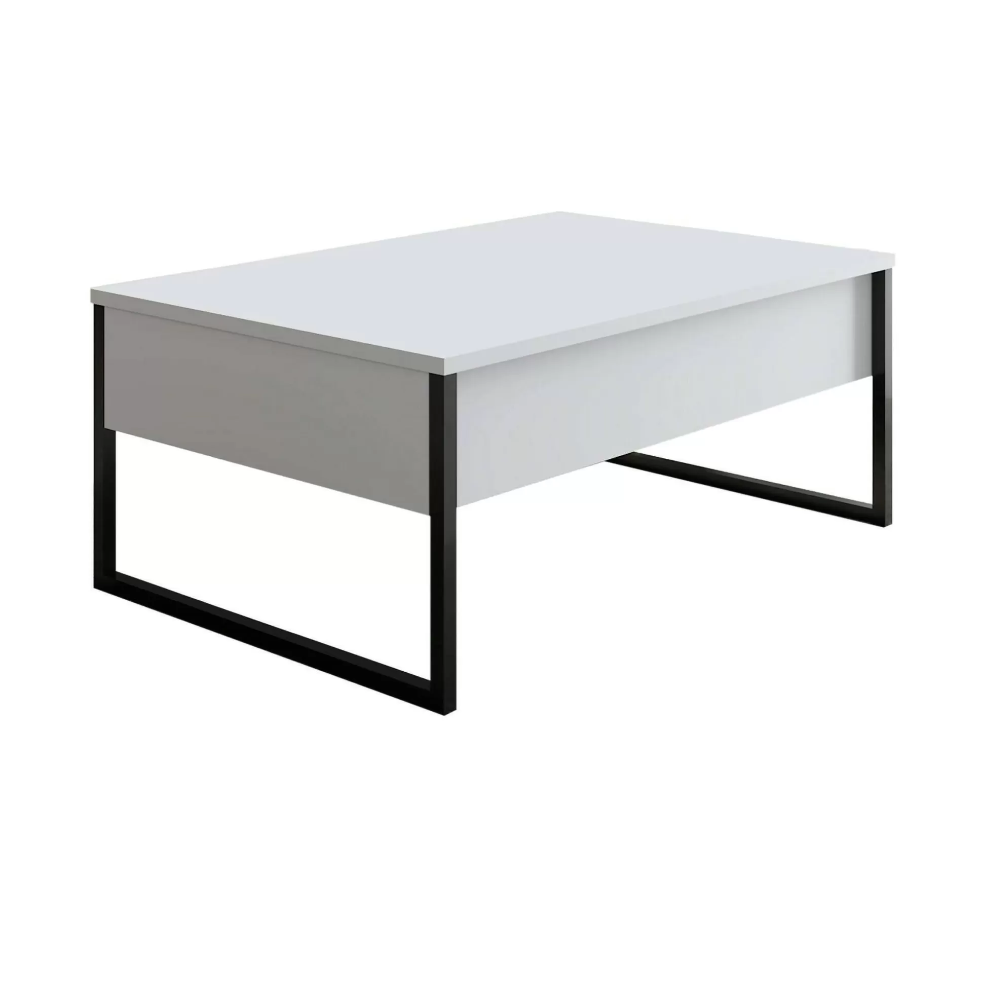 Dmora Tavolini Da Salotto<Tavolino da salotto Lavinia, 90x60h40 cm, Bianco e Nero
