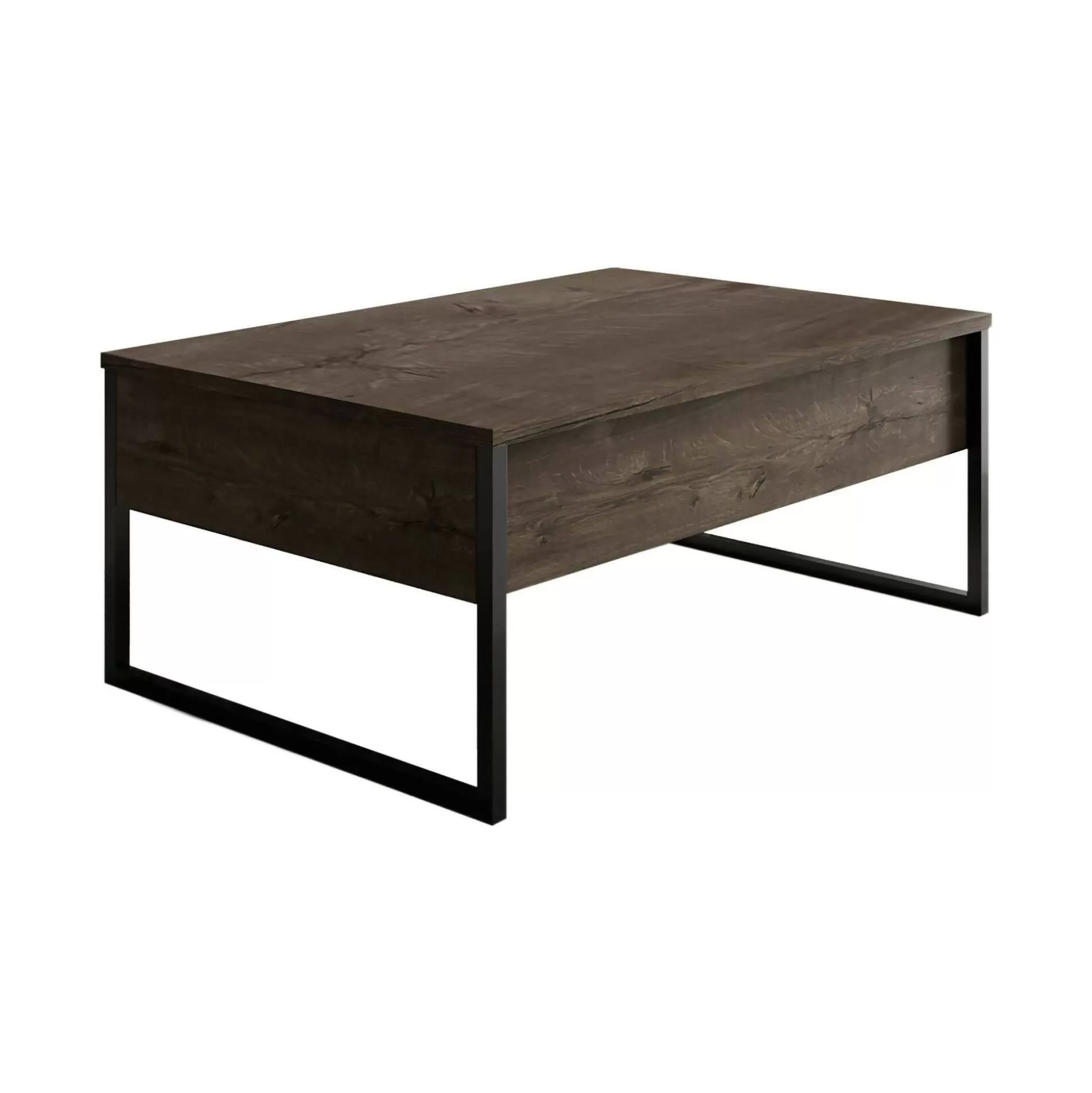 Dmora Tavolini Da Salotto<Tavolino da salotto Lavinia, 90x60h40 cm, Noce e Nero