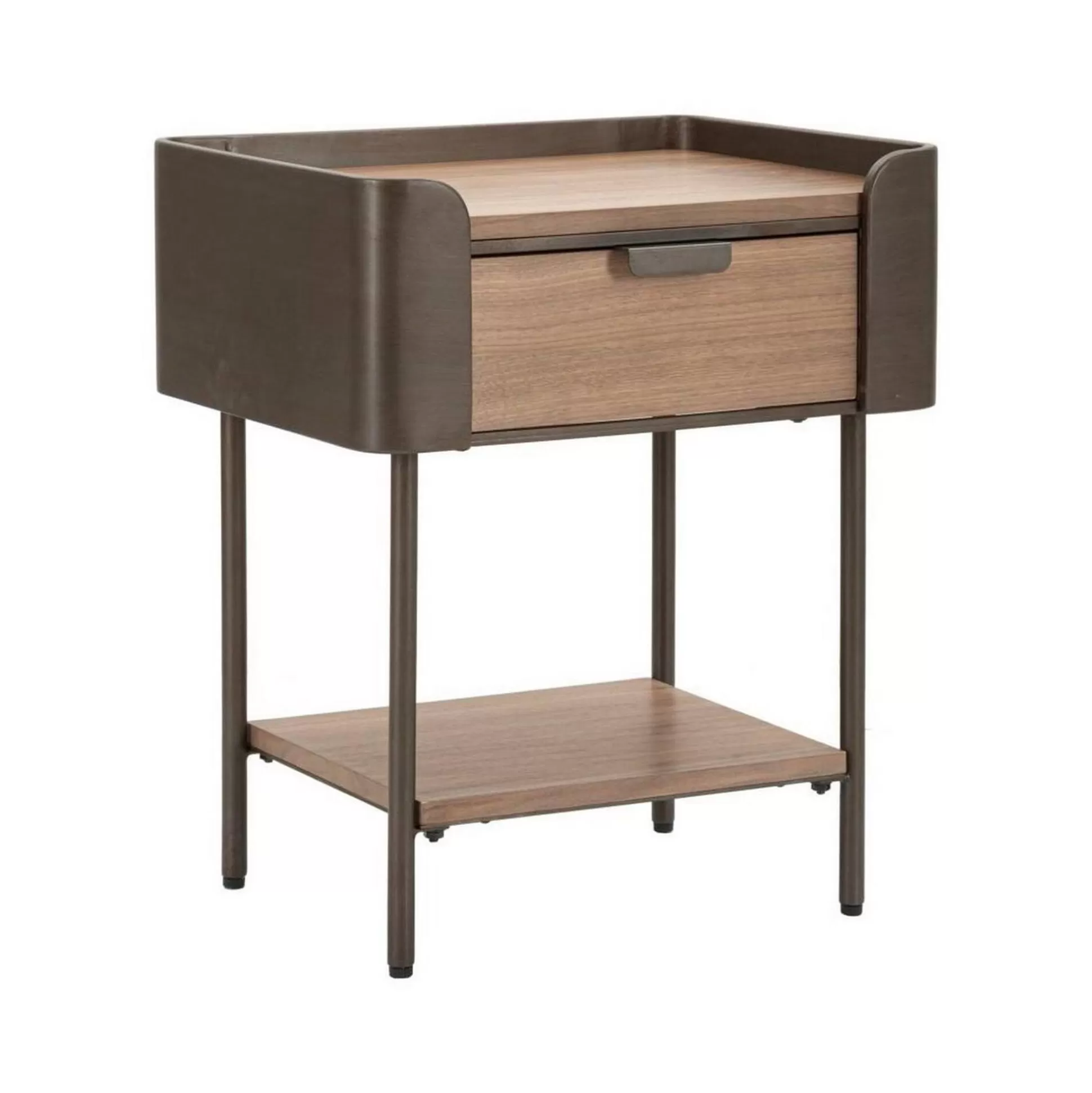 Dmora Tavolini Da Salotto<Tavolino da salotto Muse, 51x41 h60 cm, Grigio e Marrone
