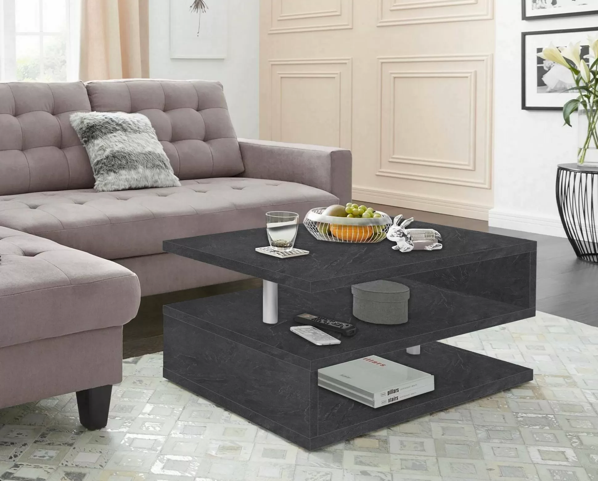 Dmora Tavolini Da Salotto<Tavolino da salotto Natalia, 90x55h41 cm,