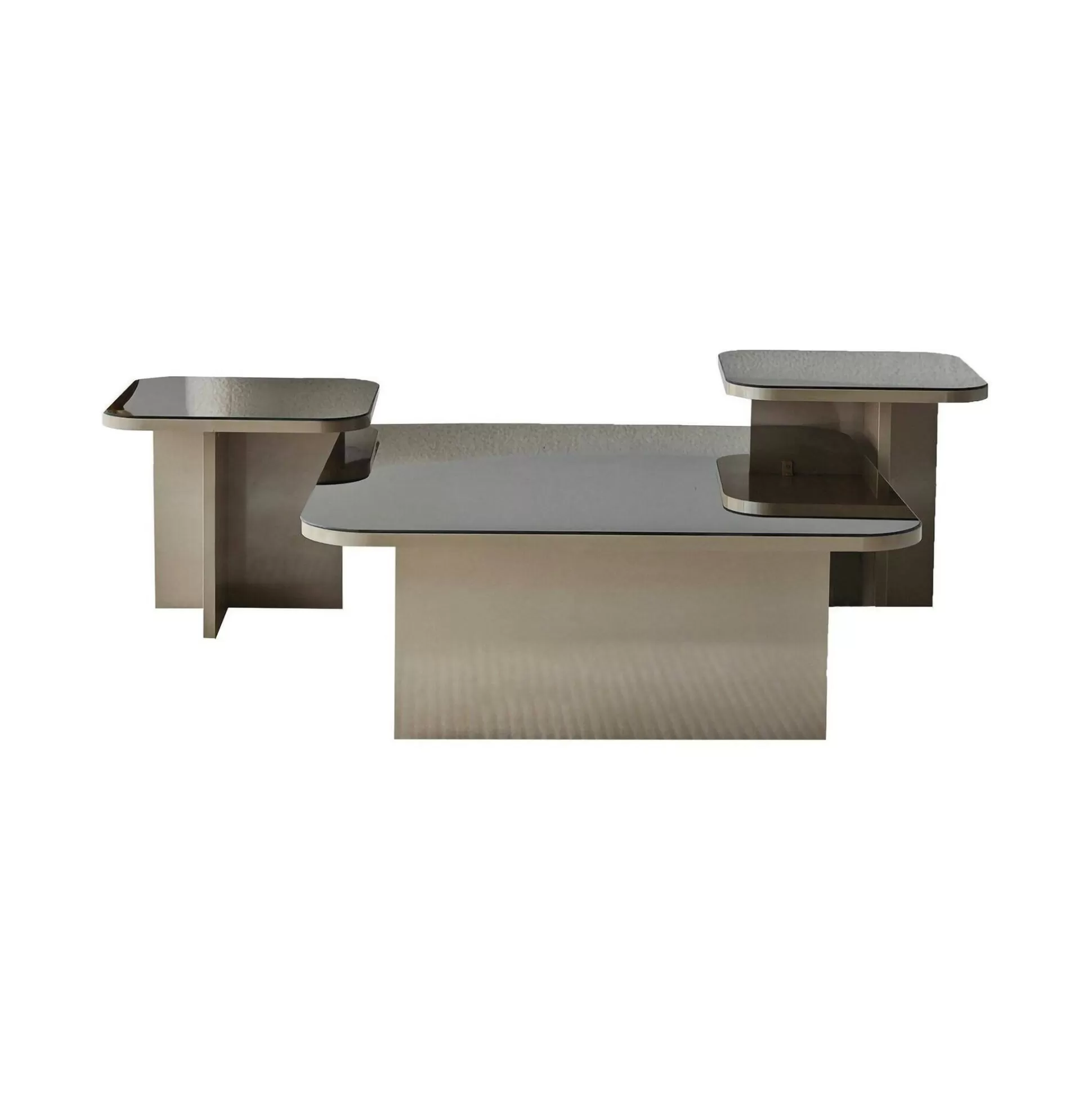 Dmora Tavolini Da Salotto<Tavolino da salotto Nuummite, 80x80h40 cm, Tortora e Fumè