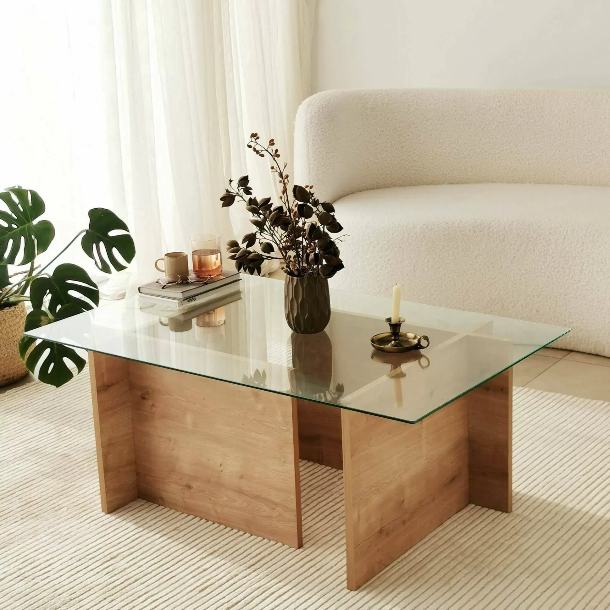 Dmora Tavolini Da Salotto<Tavolino da salotto Teti, 105x65h40 cm,