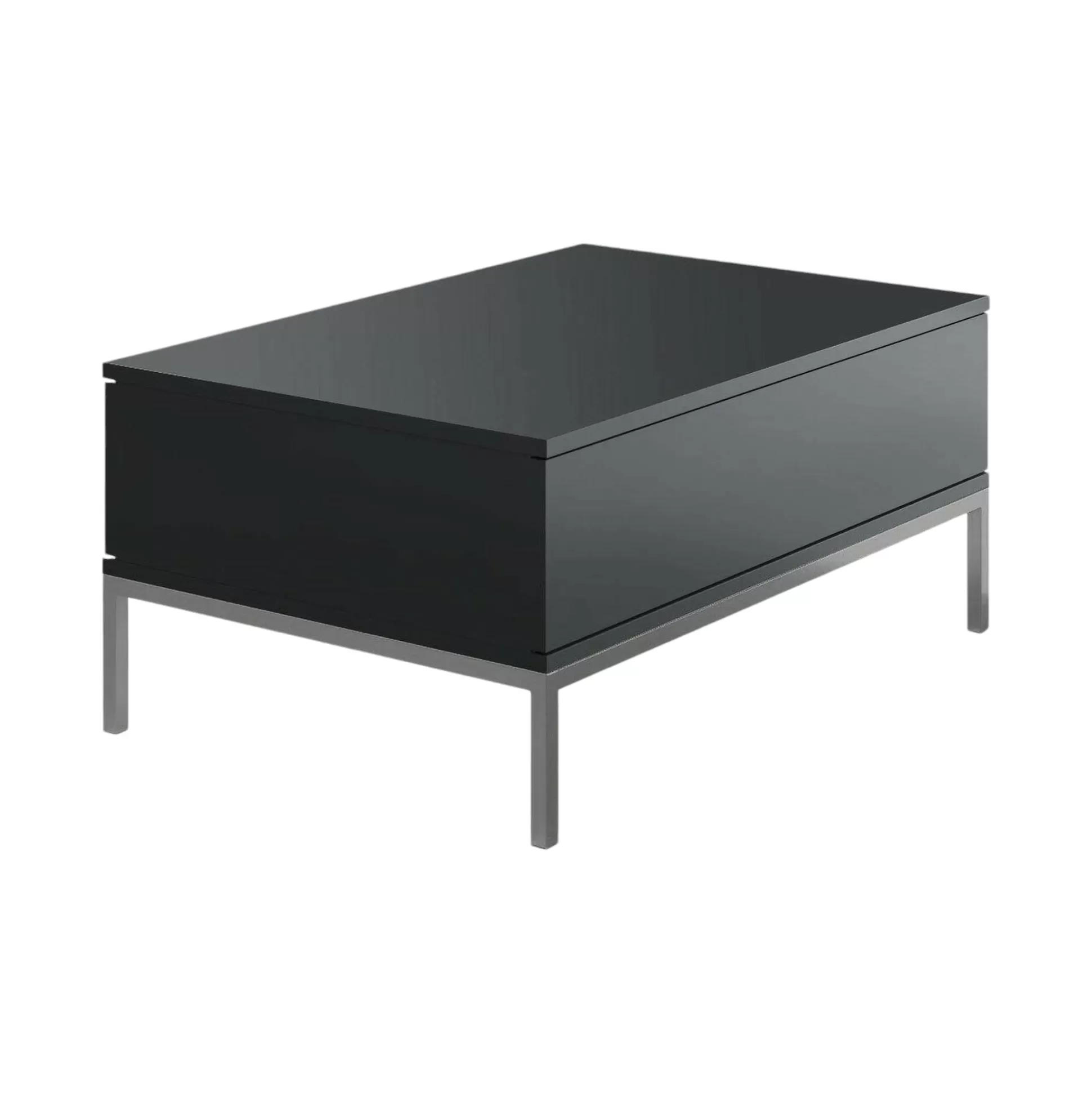 Dmora Tavolini Da Salotto<Tavolino da salotto Vespero, 90x60h40 cm, Antracite e Argento