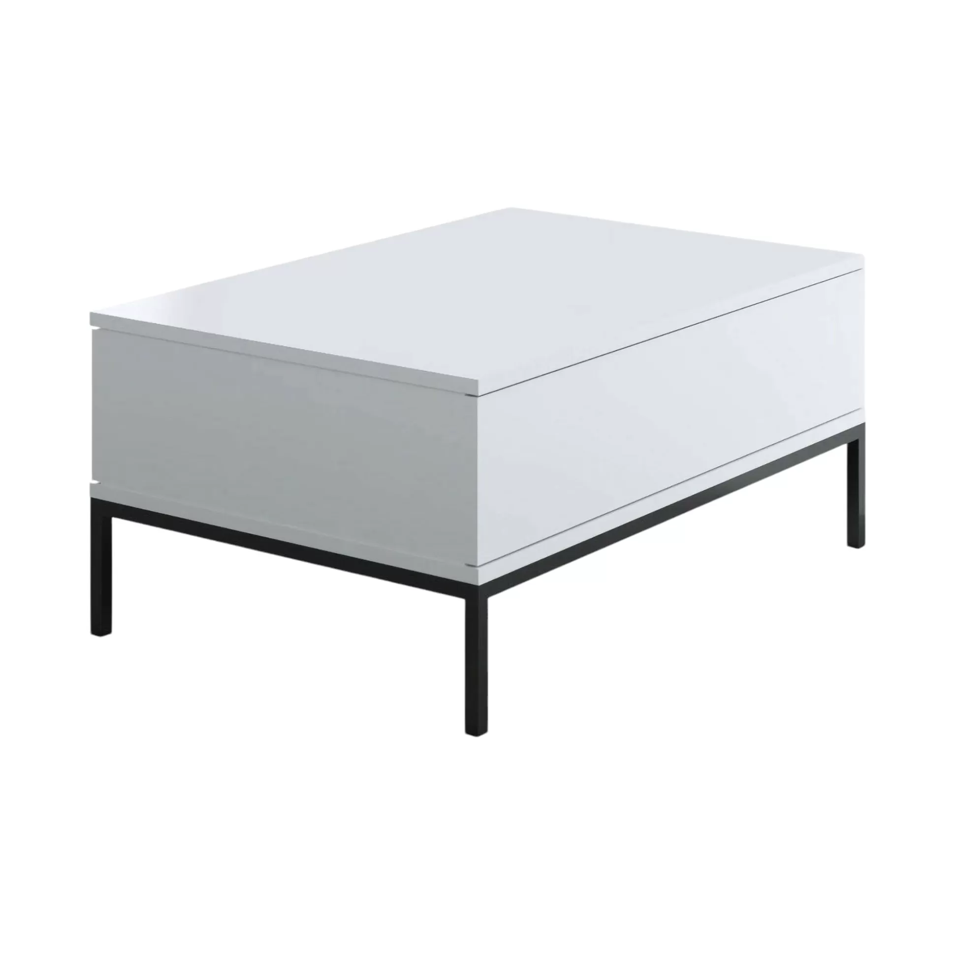 Dmora Tavolini Da Salotto<Tavolino da salotto Vespero, 90x60h40 cm, Bianco e Nero
