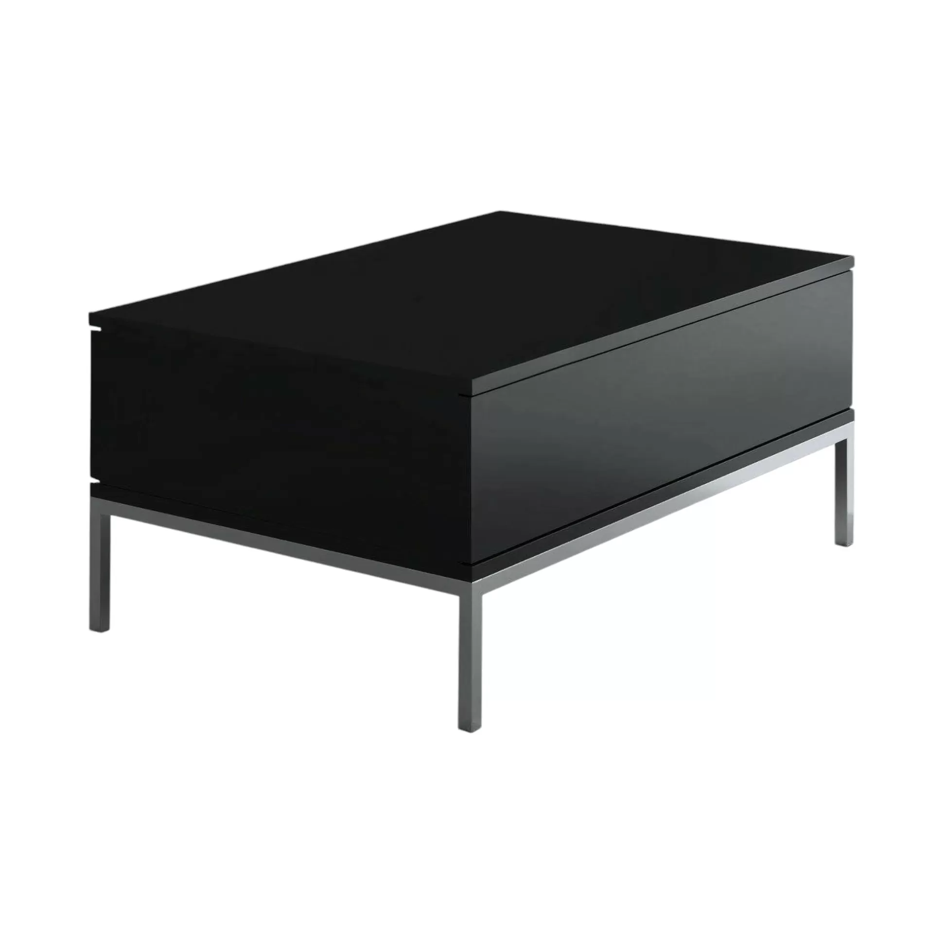 Dmora Tavolini Da Salotto<Tavolino da salotto Vespero, 90x60h40 cm, Nero e Argento