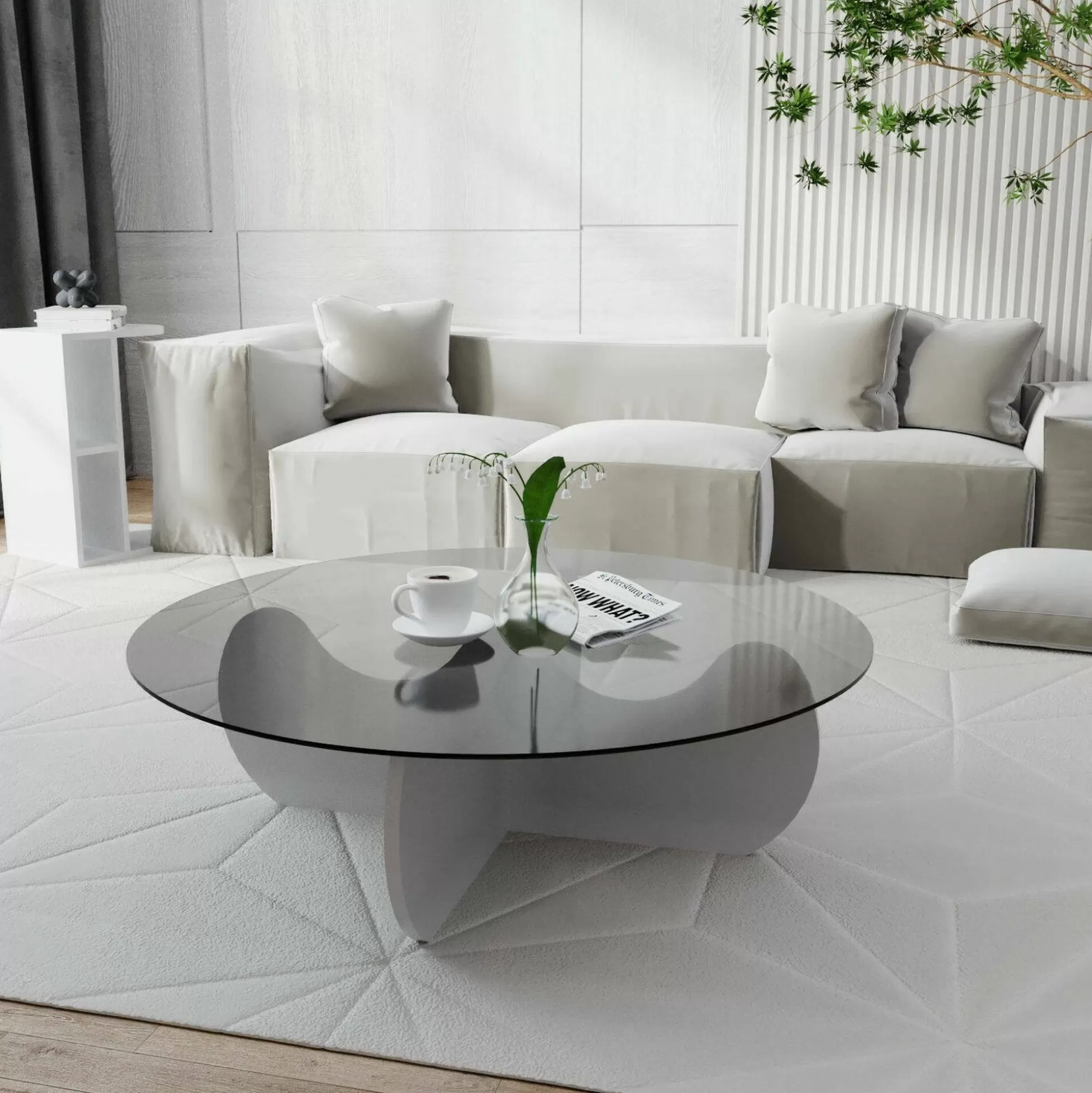 Dmora Tavolini Da Salotto<Tavolino da salotto Willow, 90x90h30 cm,