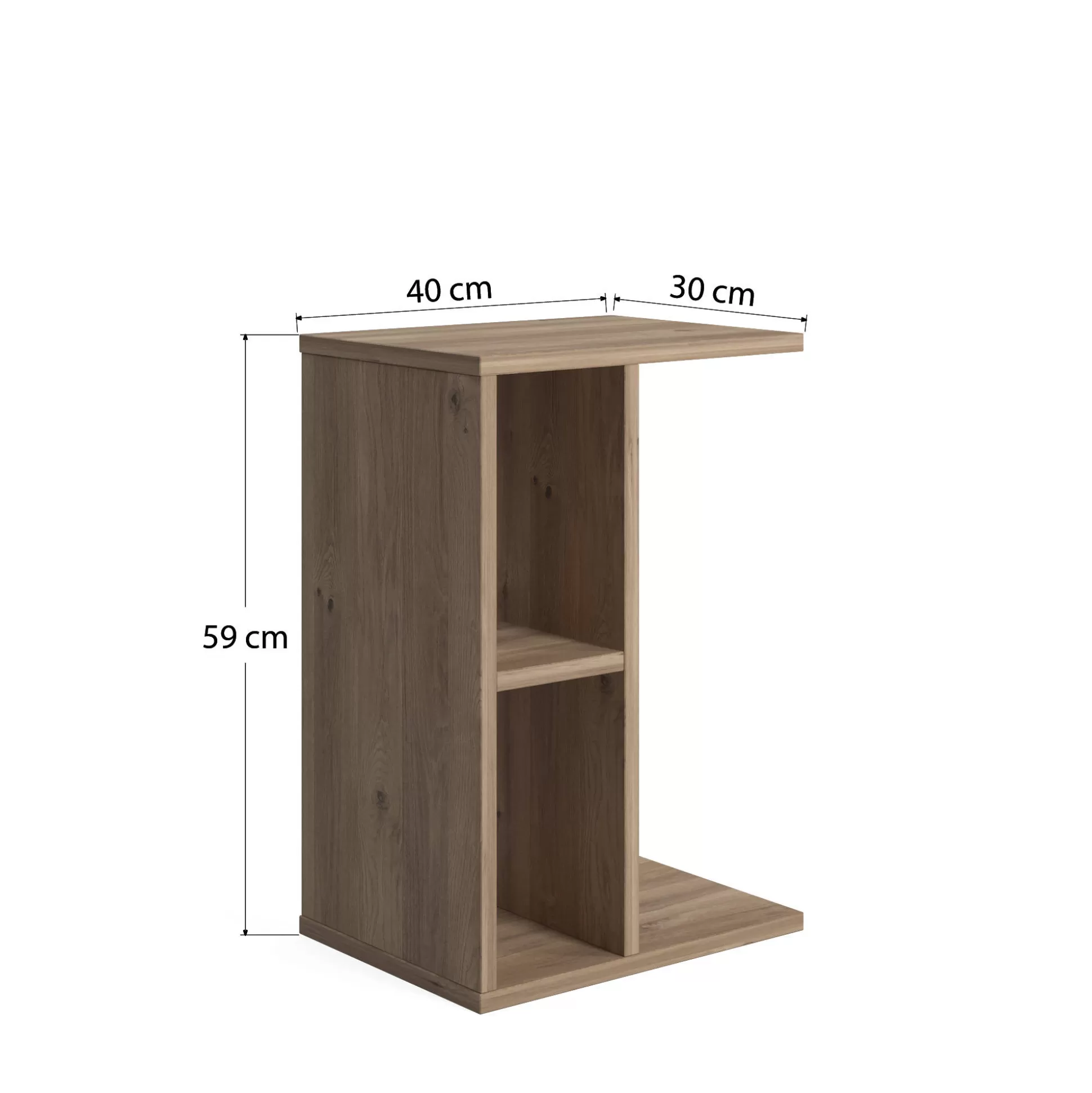 Dmora Tavolini Da Salotto<Tavolino moderno verticale, cm 40 x 30 x 59, colore