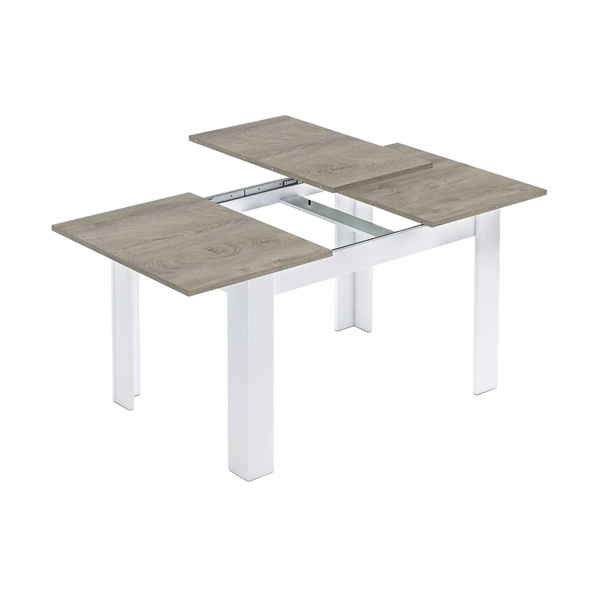 Dmora Tavoli Allungabili<Tavolo allungabile Abudula, 140/190x90h78 cm, Rovere Grigio e Bianco