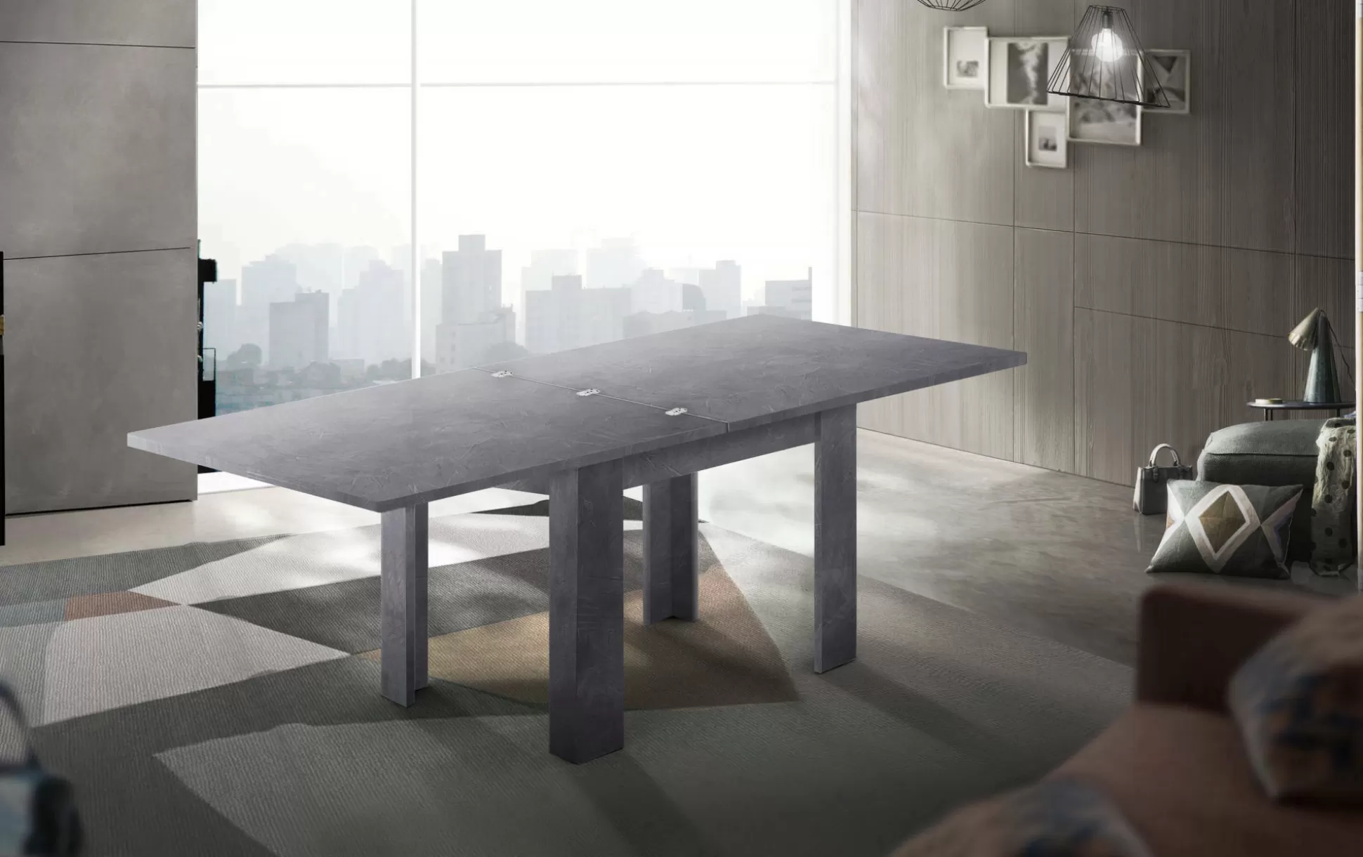 Dmora Tavoli Allungabili<Tavolo allungabile Airin, cm 90x90h75,