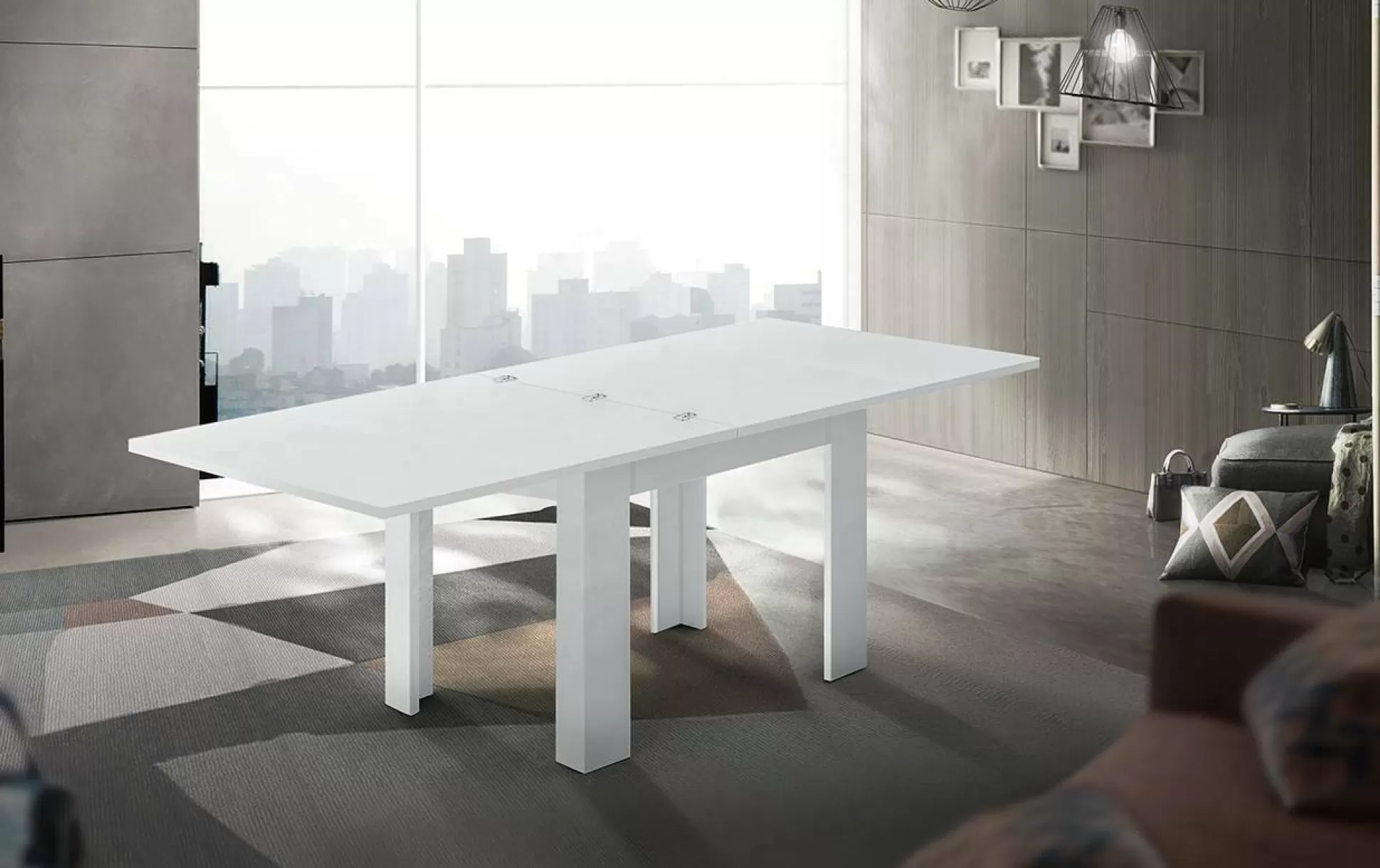 Dmora Tavoli Allungabili<Tavolo allungabile Airin, cm 90x90h75,