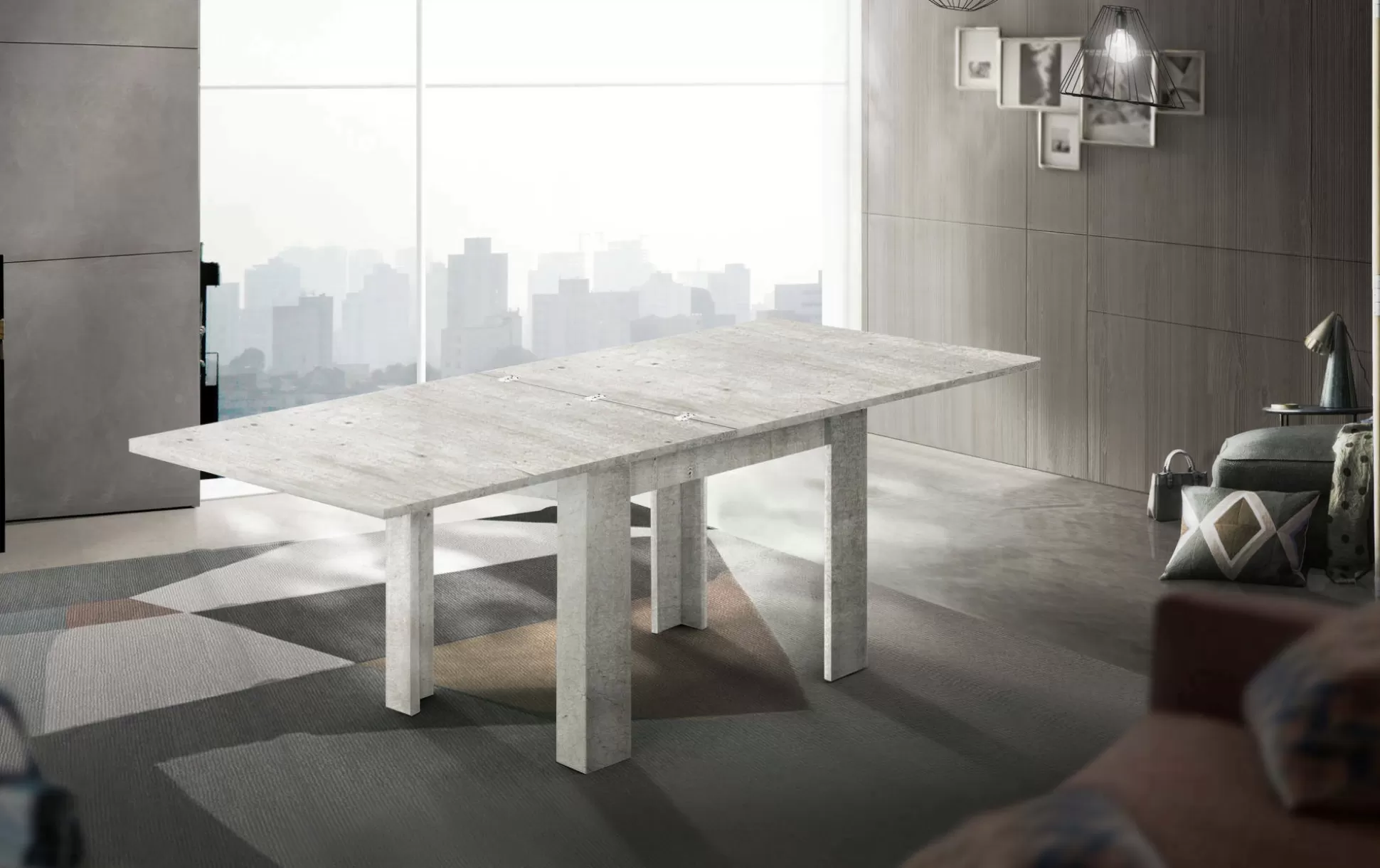 Dmora Tavoli Allungabili<Tavolo allungabile Airin, cm 90x90h75,