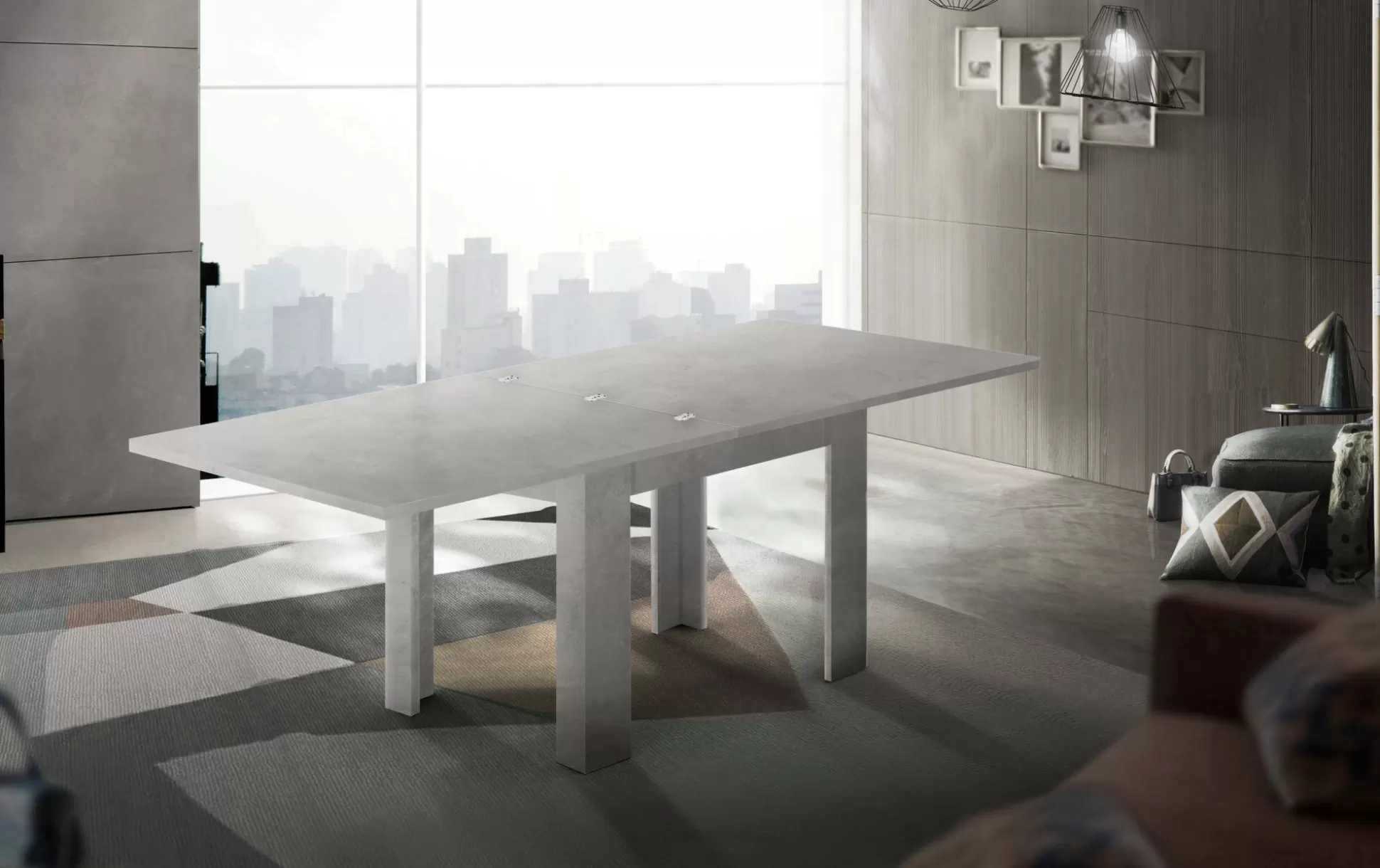 Dmora Tavoli Allungabili<Tavolo allungabile Airin, cm 90x90h75,