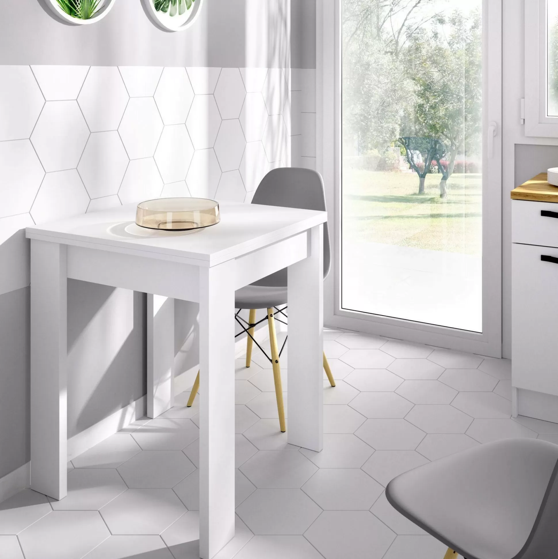 Dmora Tavoli Allungabili<Tavolo allungabile Alamaro, 79/134x67h79 cm,
