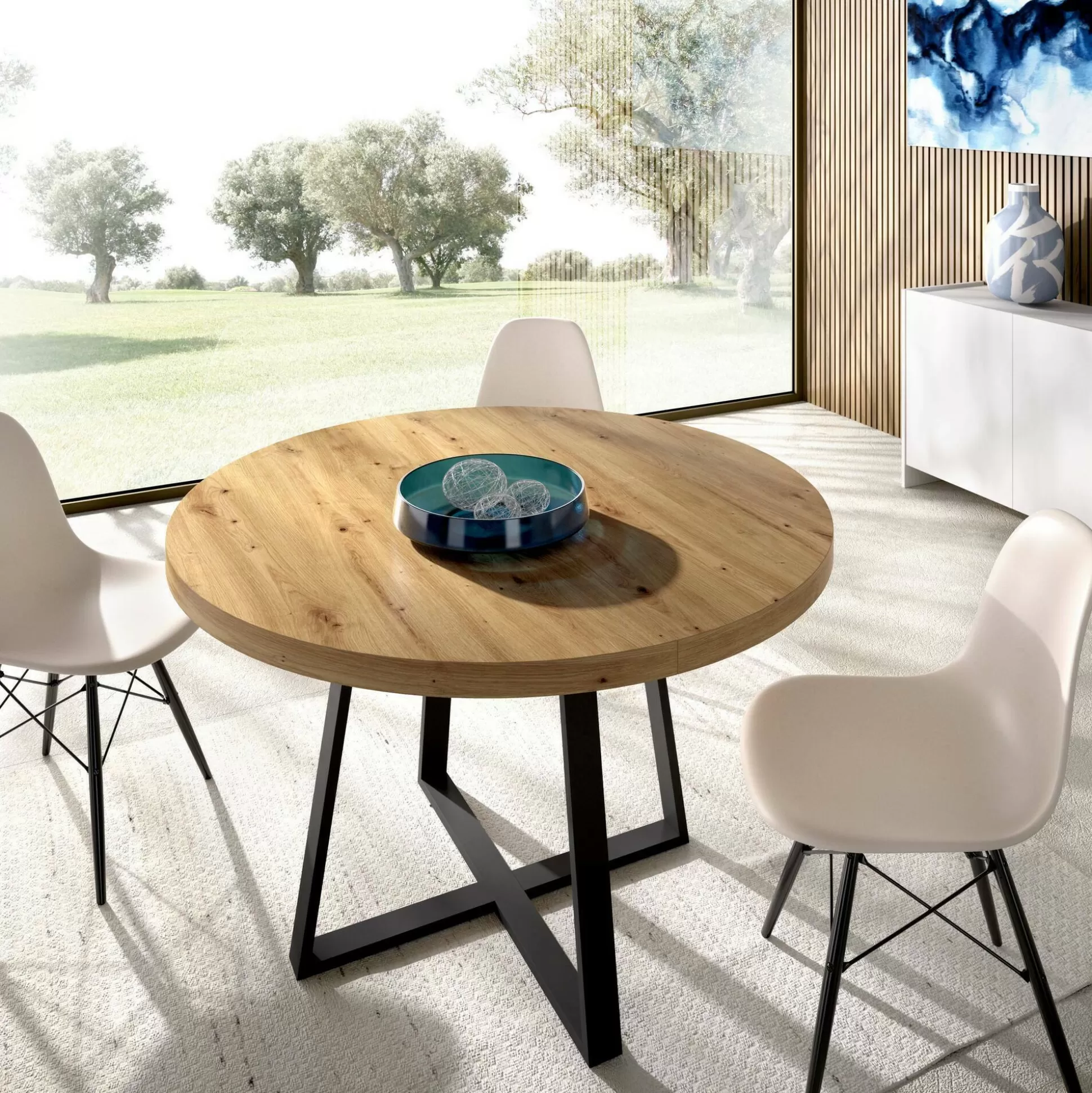 Dmora Tavoli Allungabili<Tavolo allungabile Andia, 110/158x110h77 cm,