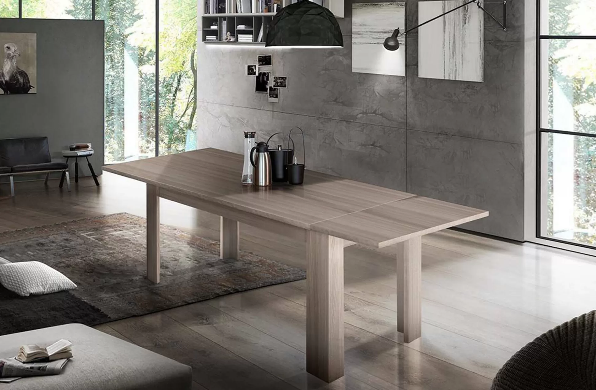 Dmora Tavoli Allungabili<Tavolo allungabile Arizon, cm 140/190x90h75, Olmo perla