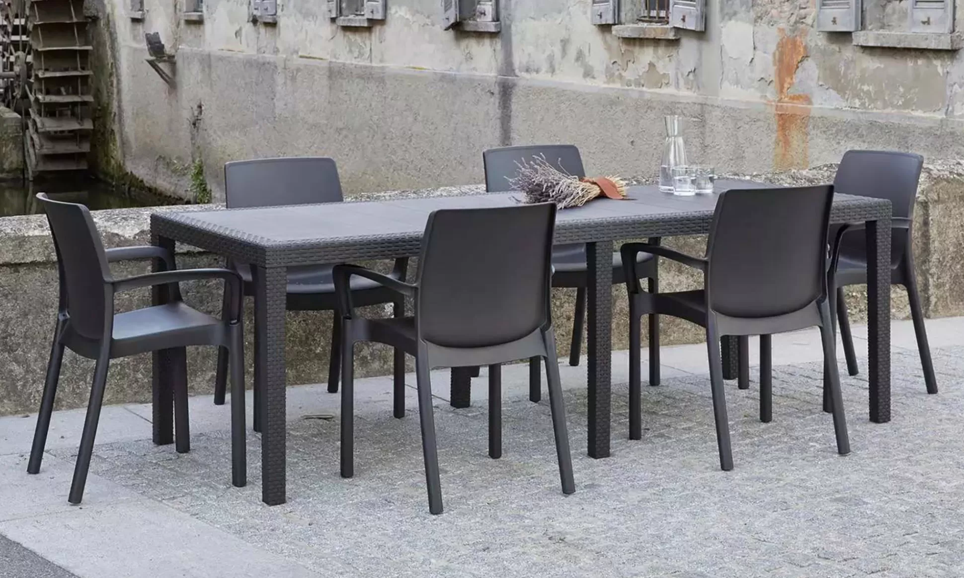 Dmora Tavoli Da Esterno<Tavolo da esterno Dmains, 150/220x90h72 cm,
