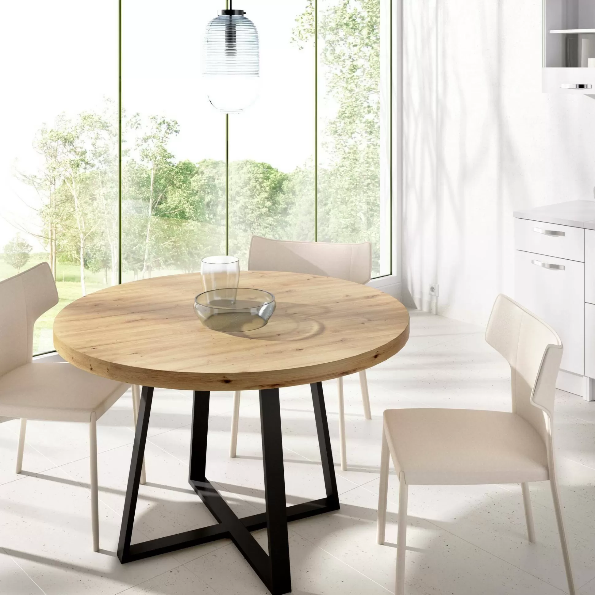 Dmora Tavoli Fissi<Tavolo fisso Abal, 120x120h75 cm,