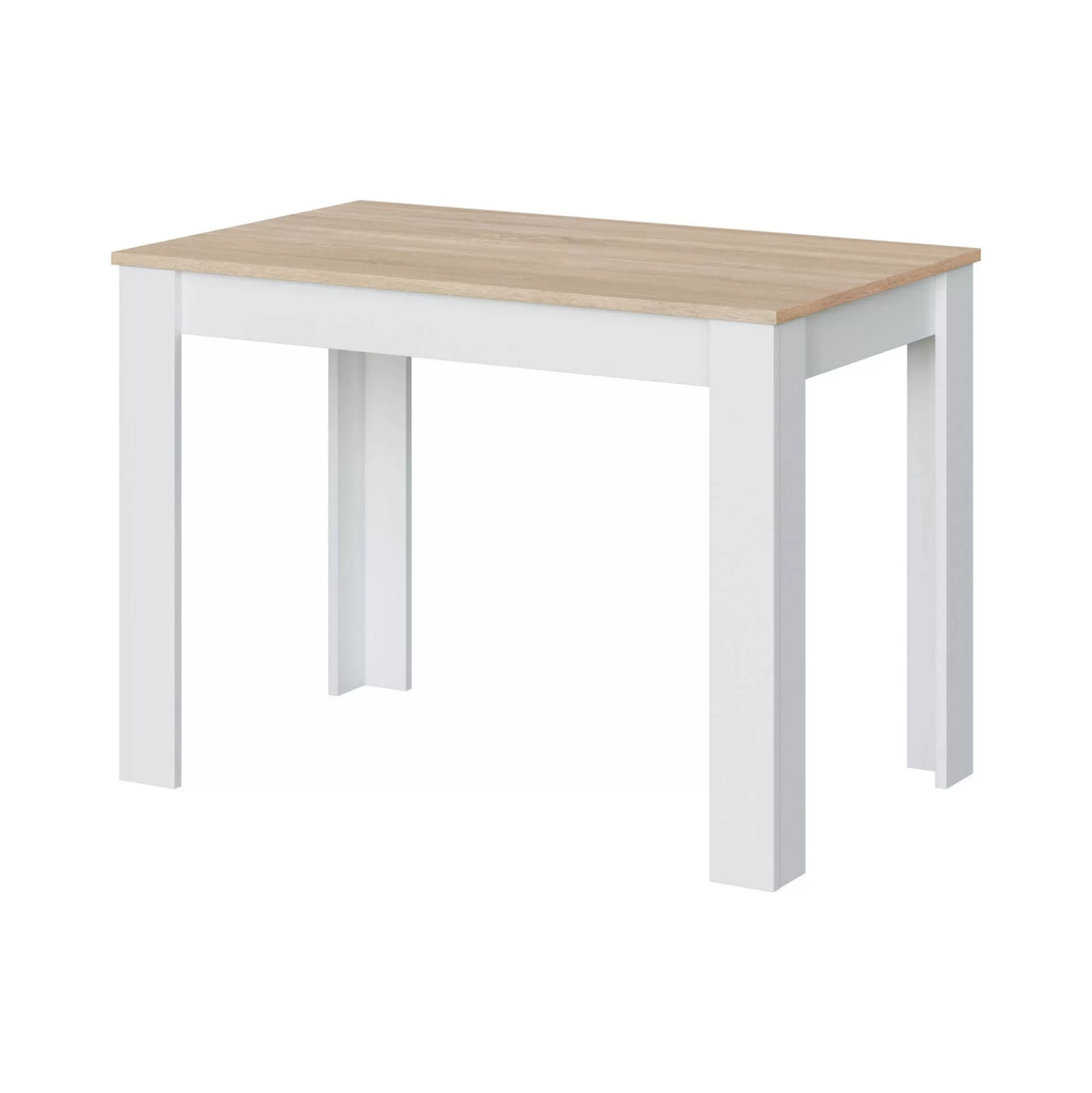 Dmora Tavoli Fissi<Tavolo fisso Anat, 109x67x78 cm, Bianco e Rovere