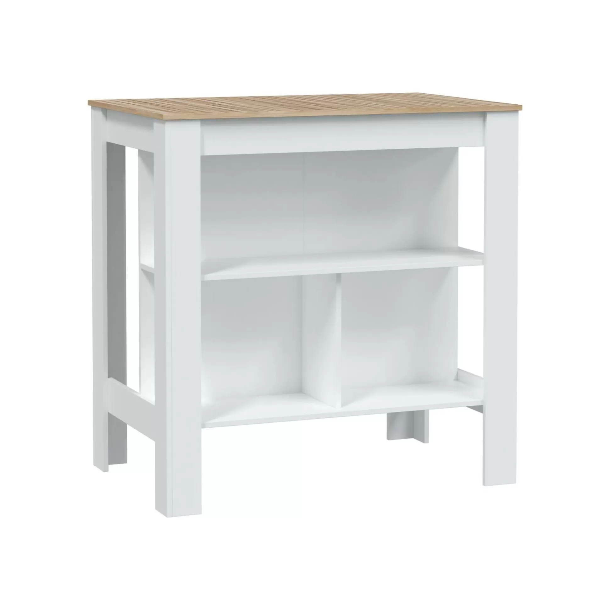 Dmora Tavoli Fissi<Tavolo fisso Barzano, 103x67 h105 cm, Bianco e Rovere