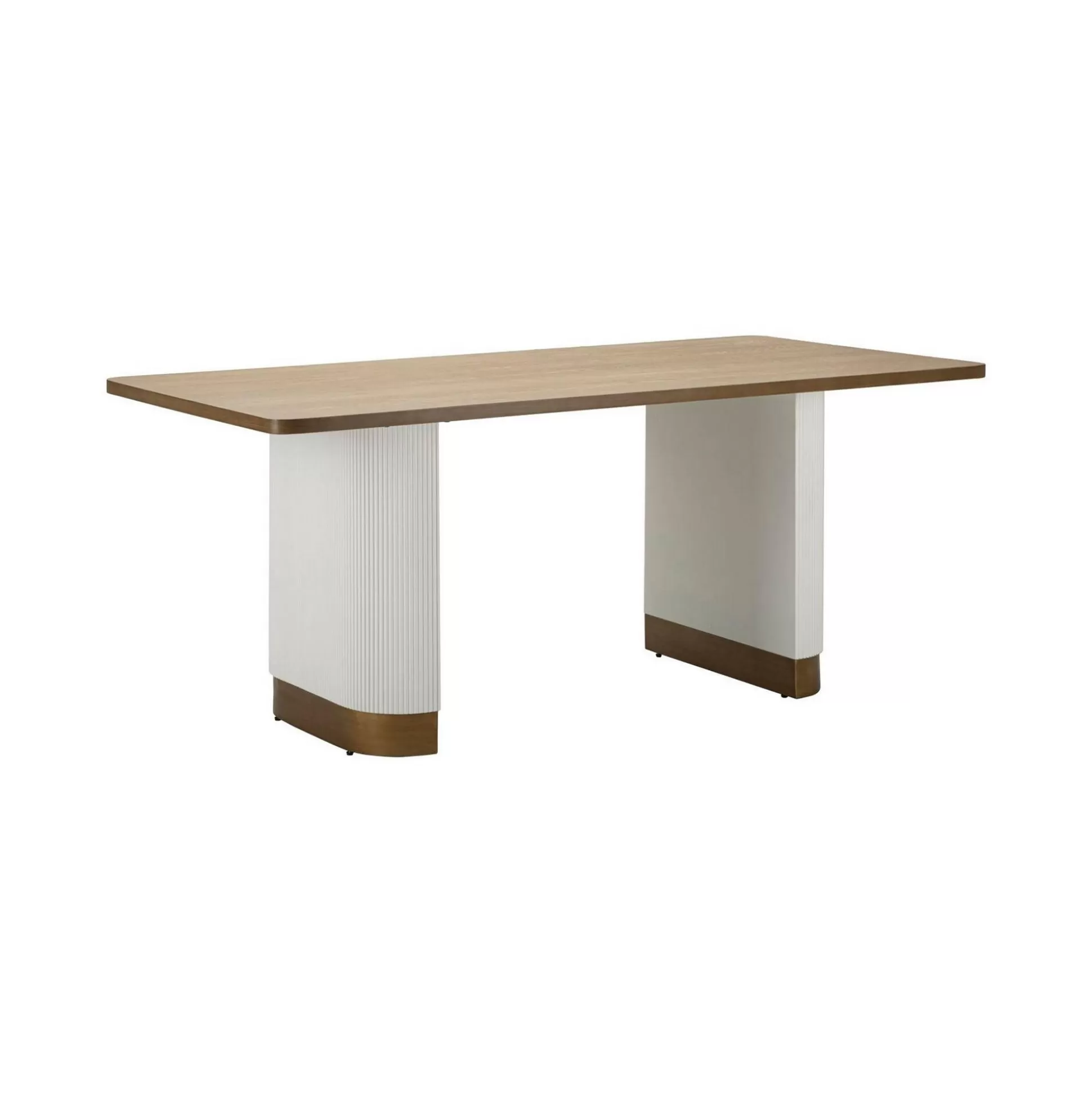 Dmora Tavoli Fissi<Tavolo fisso Brian, 180x90 h76 cm, Bianco e Marrone