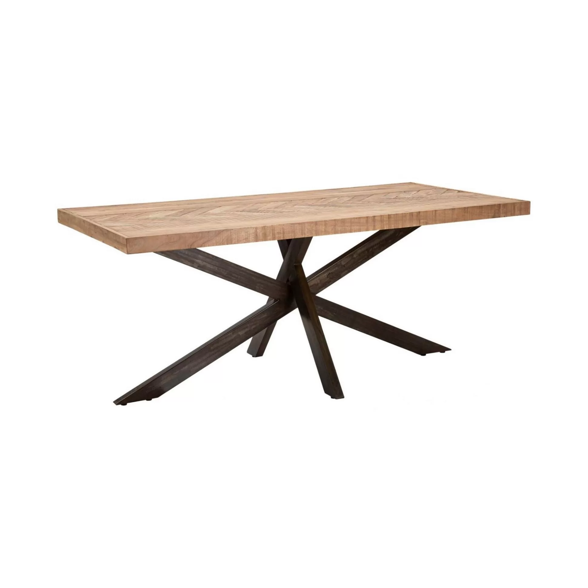 Dmora Tavoli Fissi<Tavolo fisso Deller, 180x90 h77 cm, Marrone e Nero