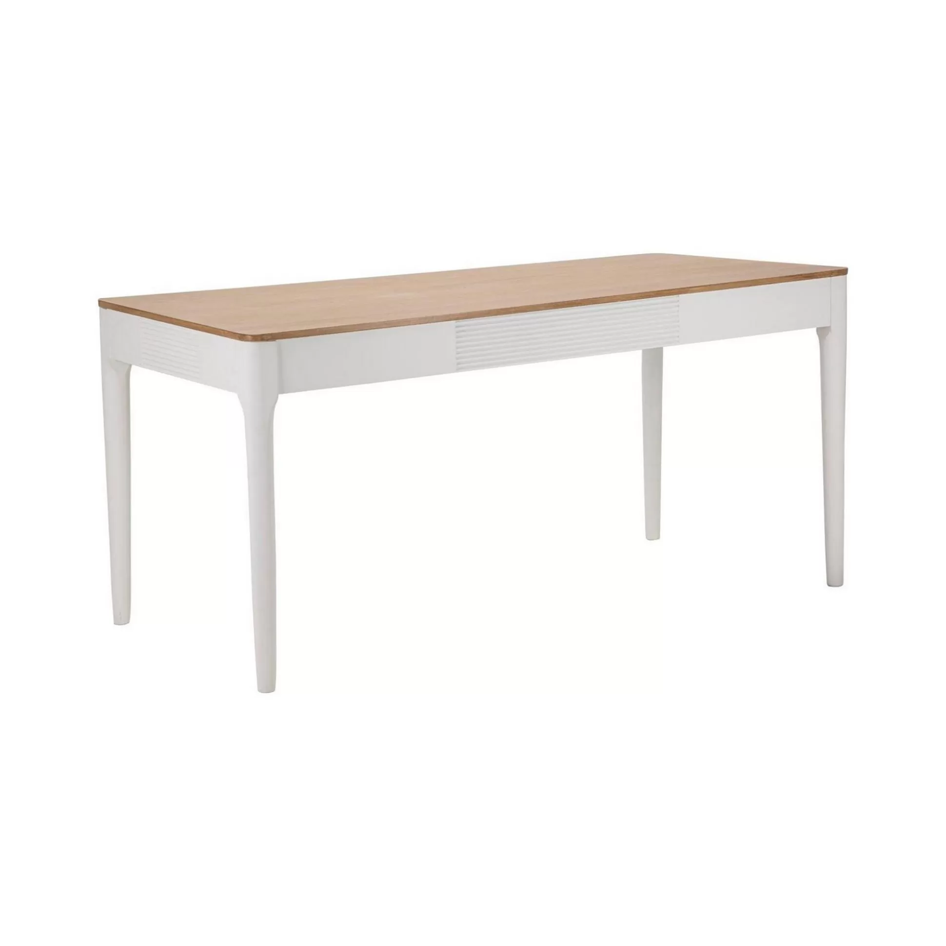 Dmora Tavoli Fissi<Tavolo fisso Dindga, 180x60 h80 cm, Bianco e Marrone