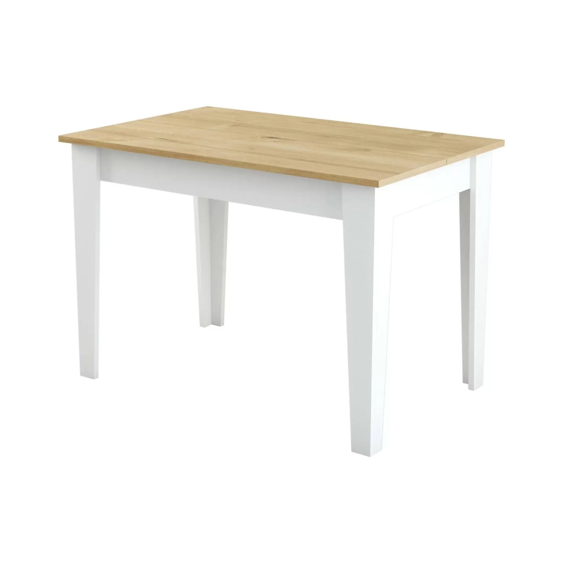 Dmora Tavoli Fissi<Tavolo fisso Dpanzanat, 110x72 h75 cm, Bianco e Quercia