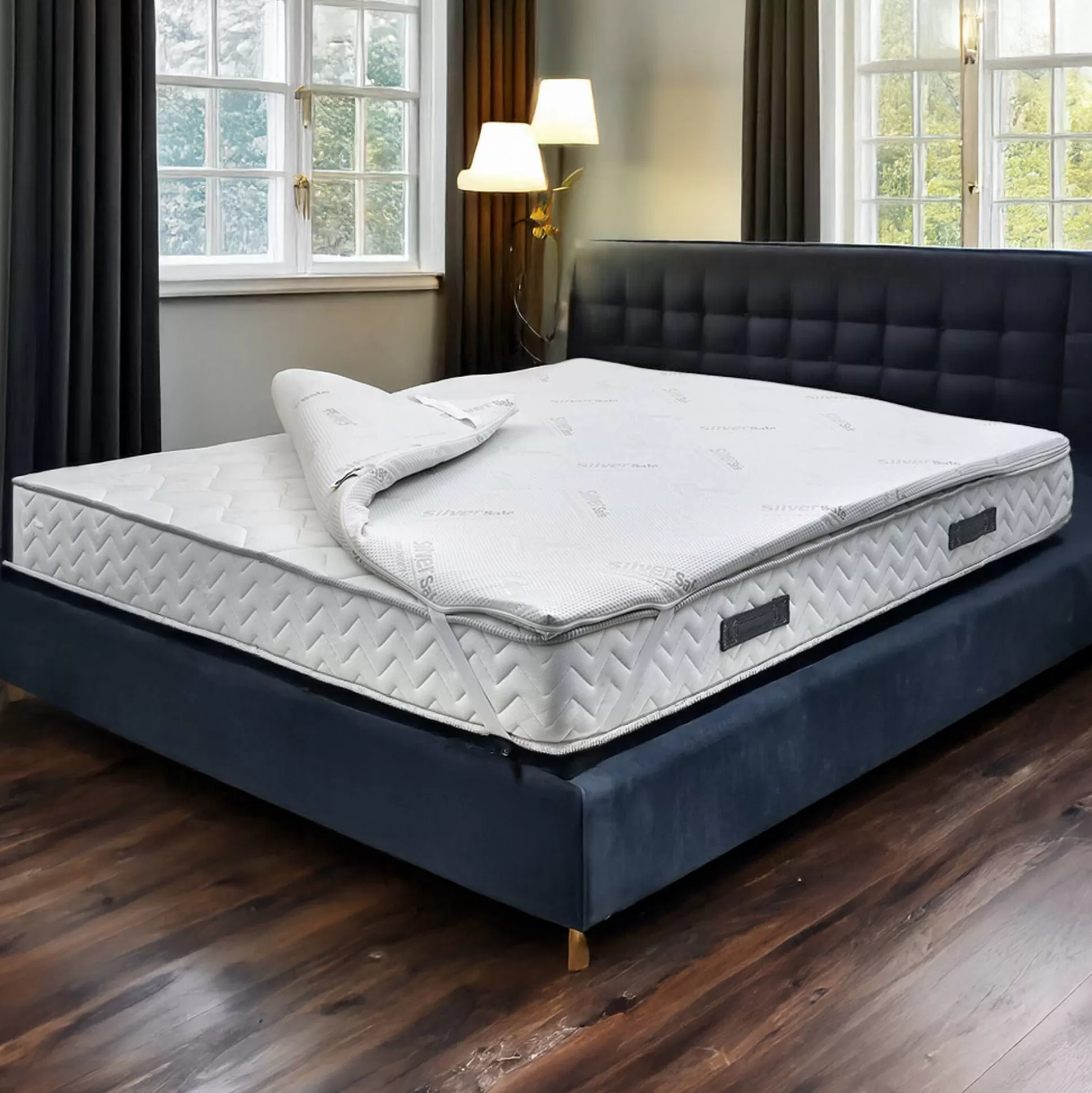 Dmora Topper Singoli<Topper singolo Atrelmo, 100% Made in Italy, 80x190xh5 cm