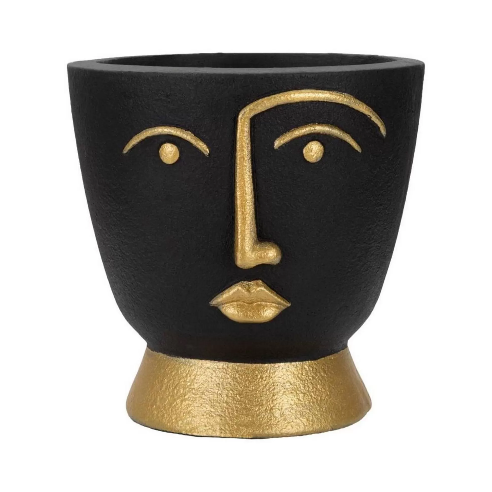 Dmora Oggettistica<Vaso Hamilton, Nero e Oro, 25x25 h25 cm