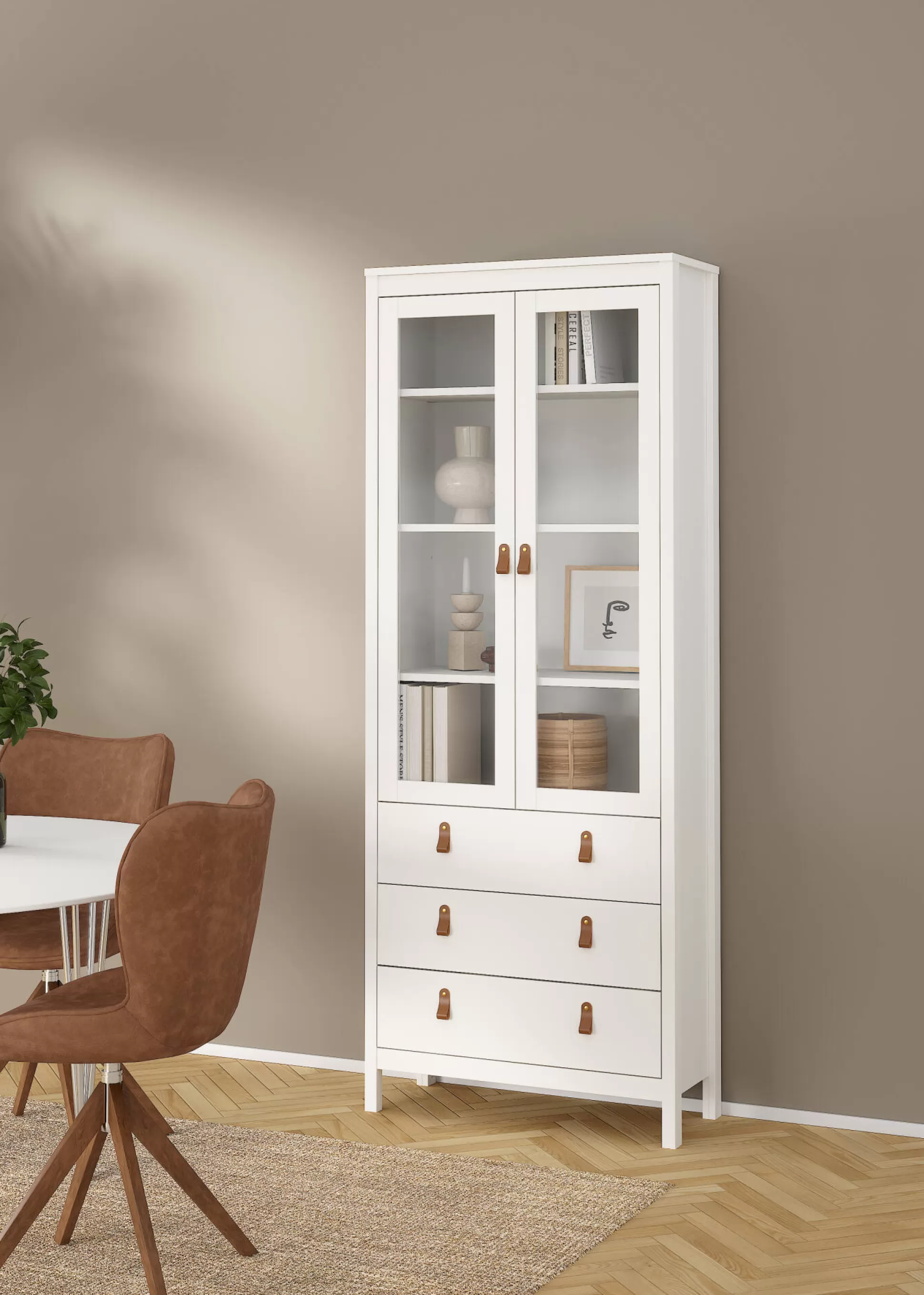Dmora Vetrine<Vetrina Lazio, 33x78 h199 cm,